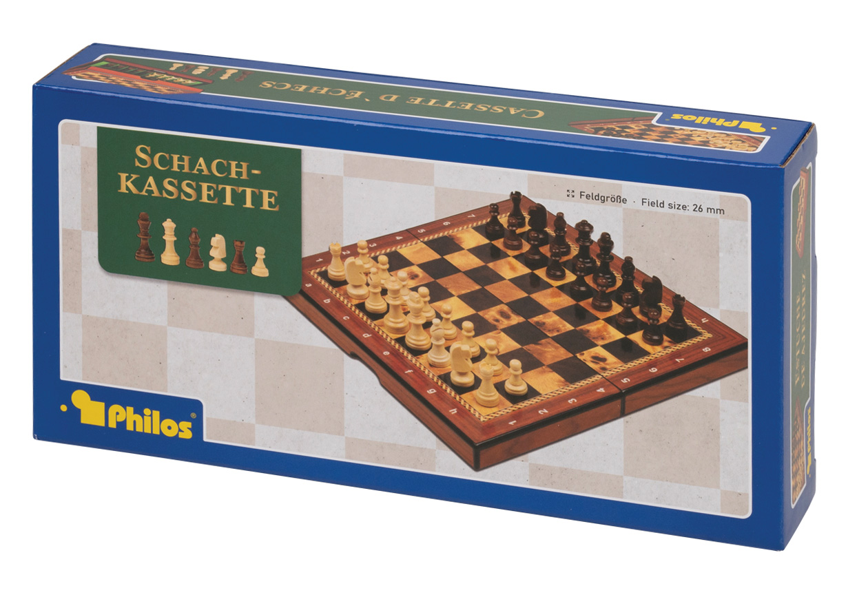 Chess cassette, field 26 mm, with numbers and letters