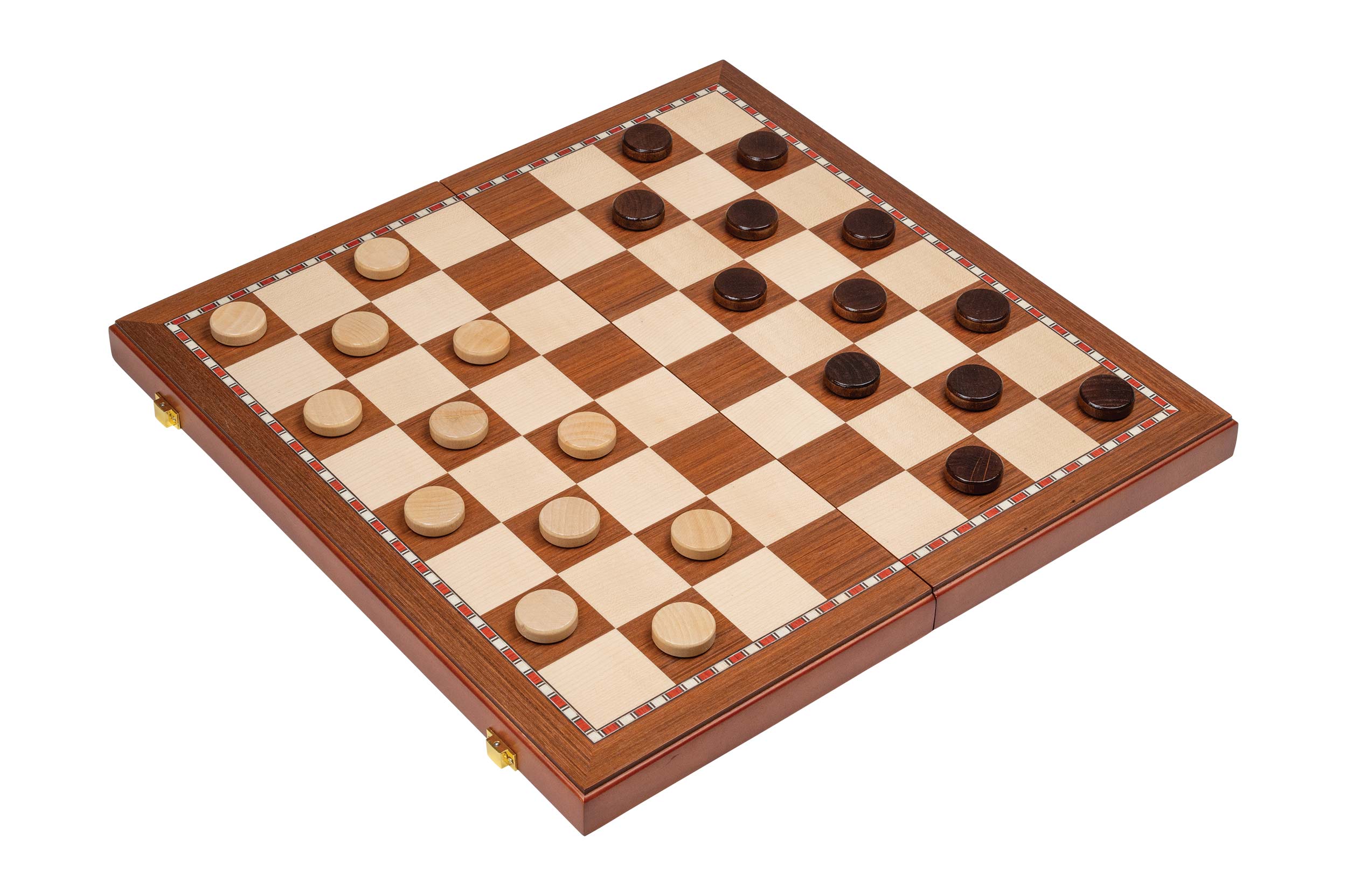 Chess Backgammon Checkers Set, field 42 mm, magnetic