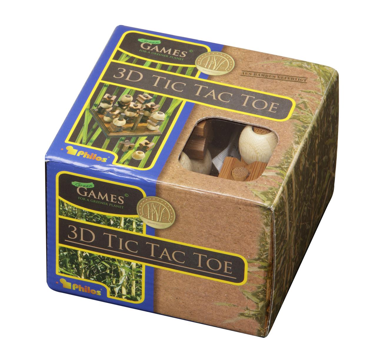 Tic Tac Toe, 3D, Bambus