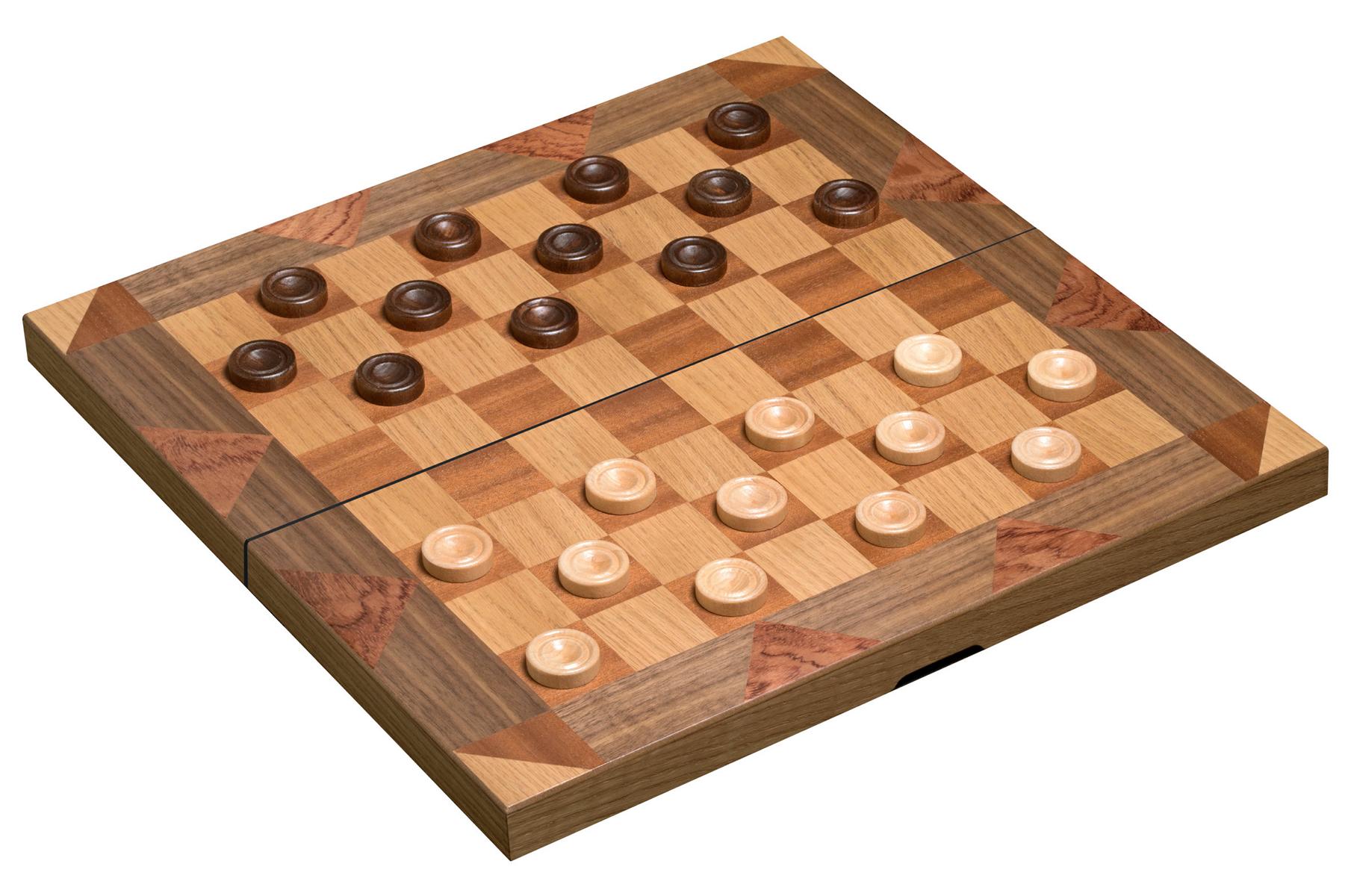 Schach Backgammon Dame Set, Feld 43 mm