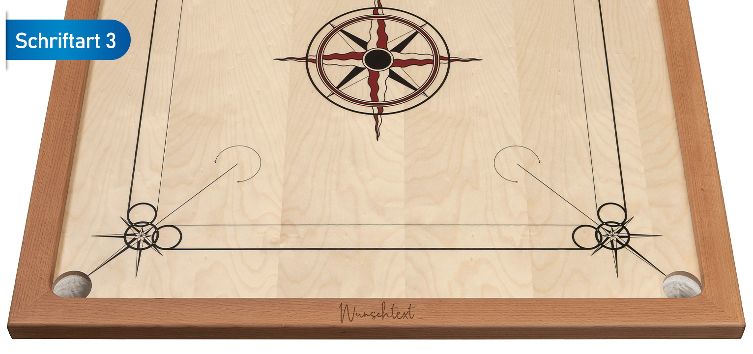 Carrom Standard, schwarz rot