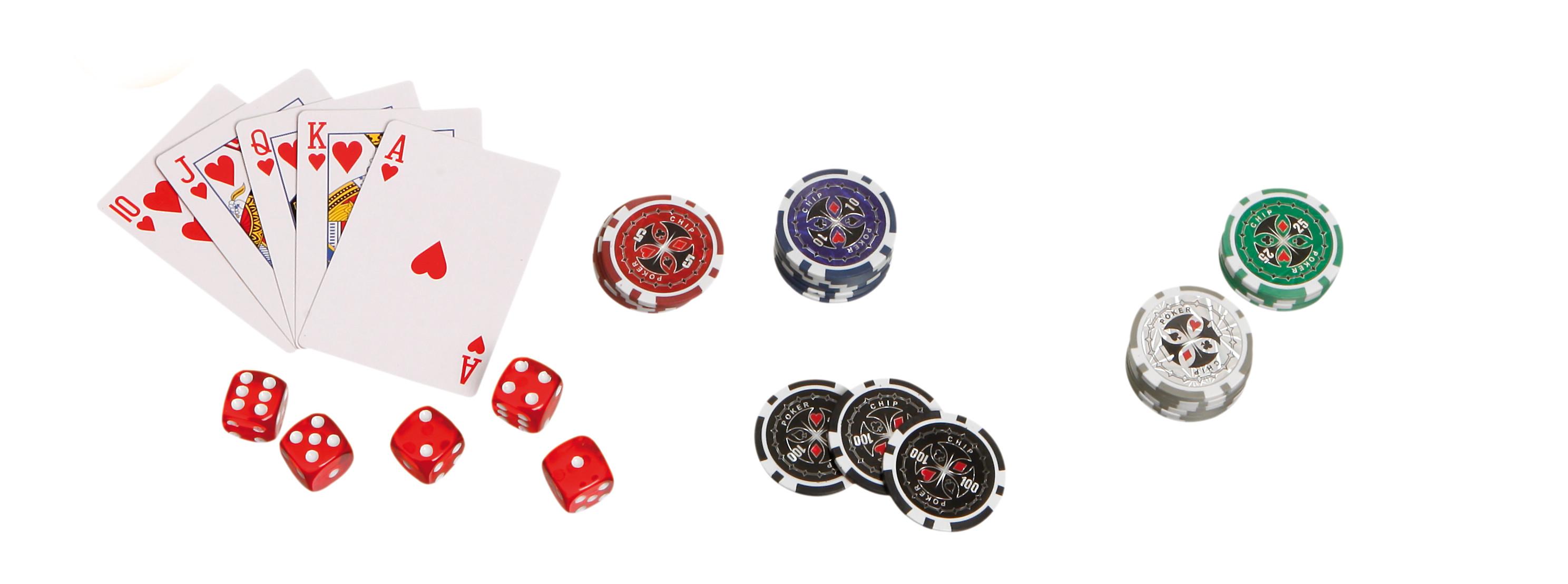 Pokerkoffer, 300 Pokerchips in Aluminiumkoffer