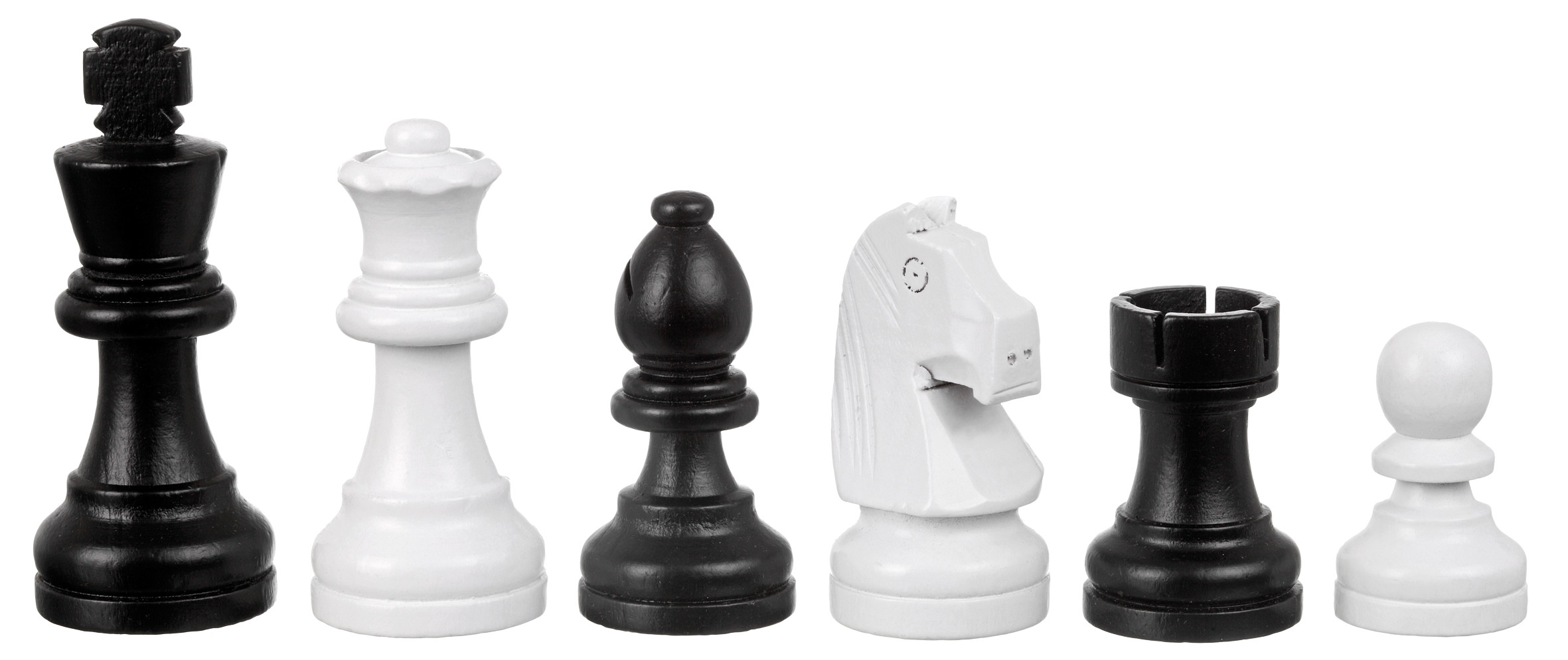 Schach Dame Set, schwarz, Feld 40 mm