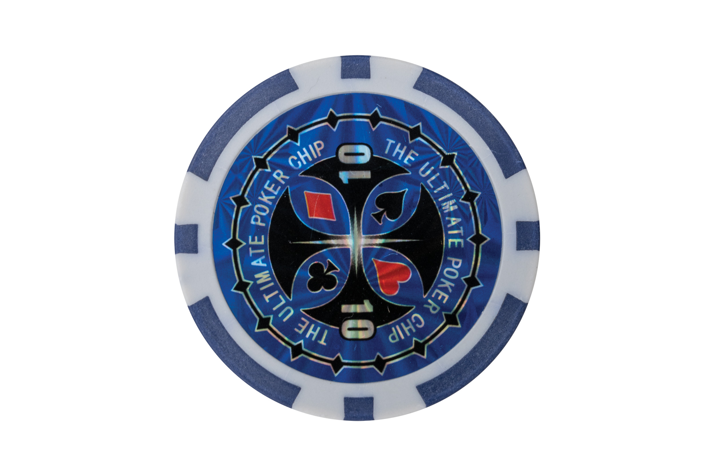 100 poker chips with plastic holder