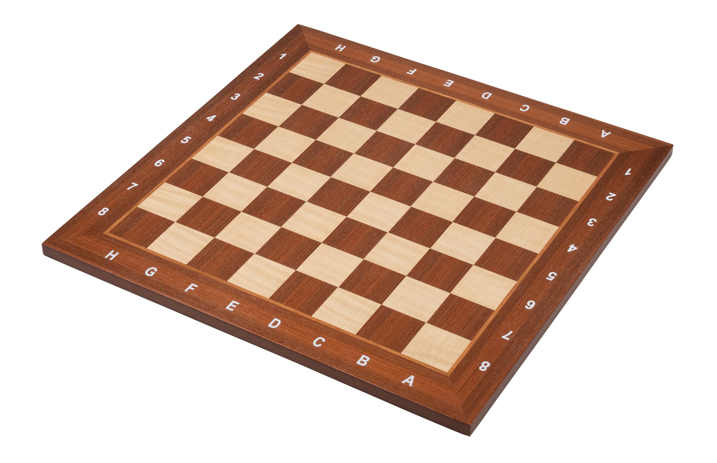 Chessboard London, field 40 mm, with numbers and letters