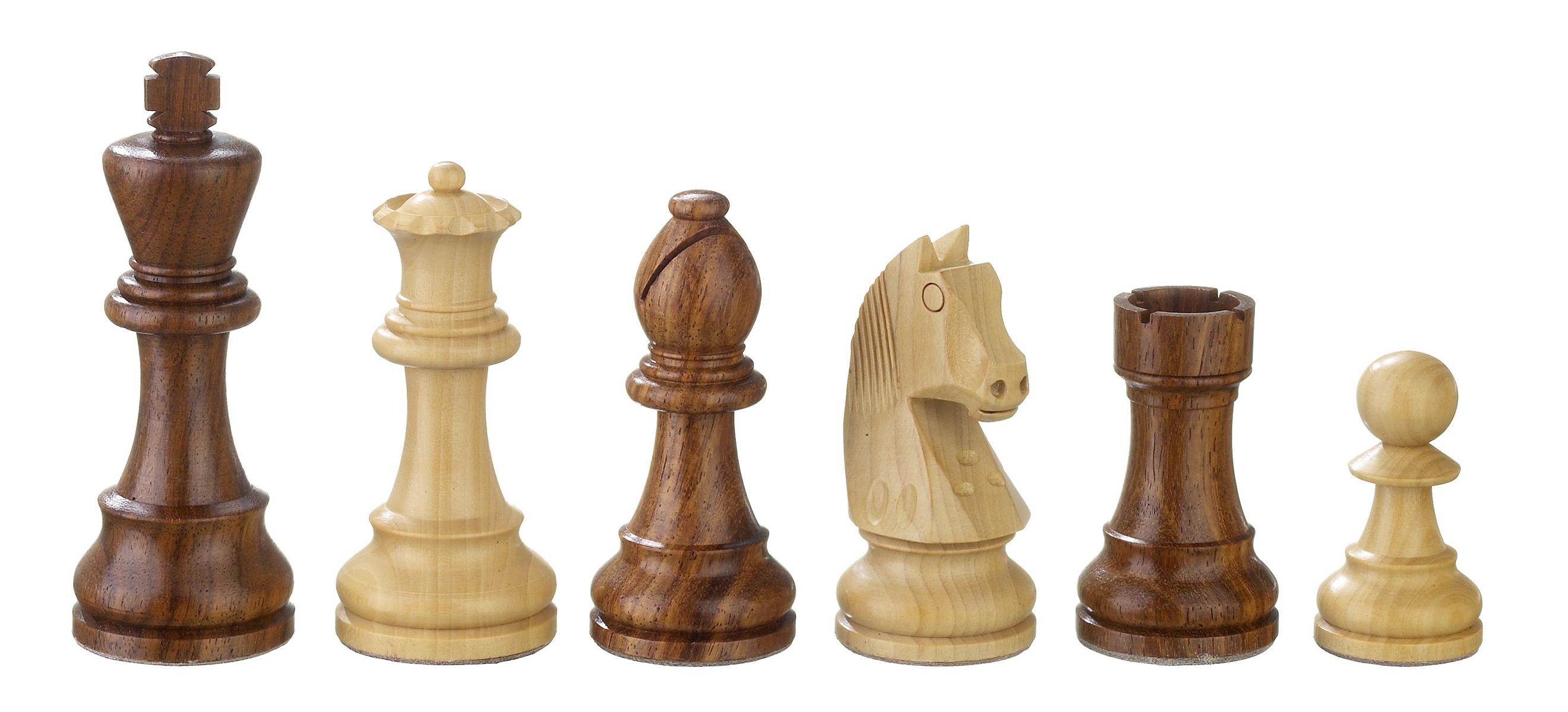 Schachfiguren Artus, Königshöhe 65 mm, in Set-Up Box