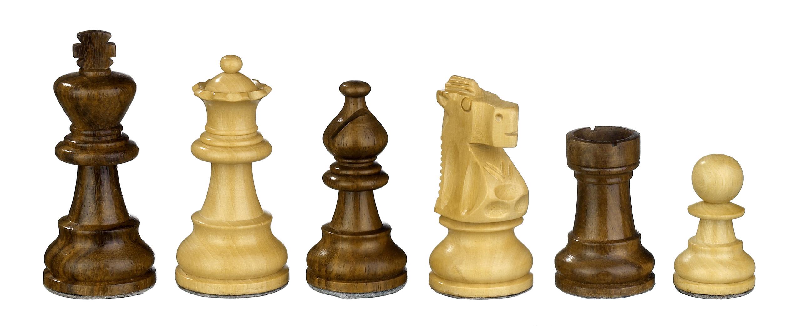 Schachfiguren Napoleon, Königshöhe 65 mm, in Set-Up Box