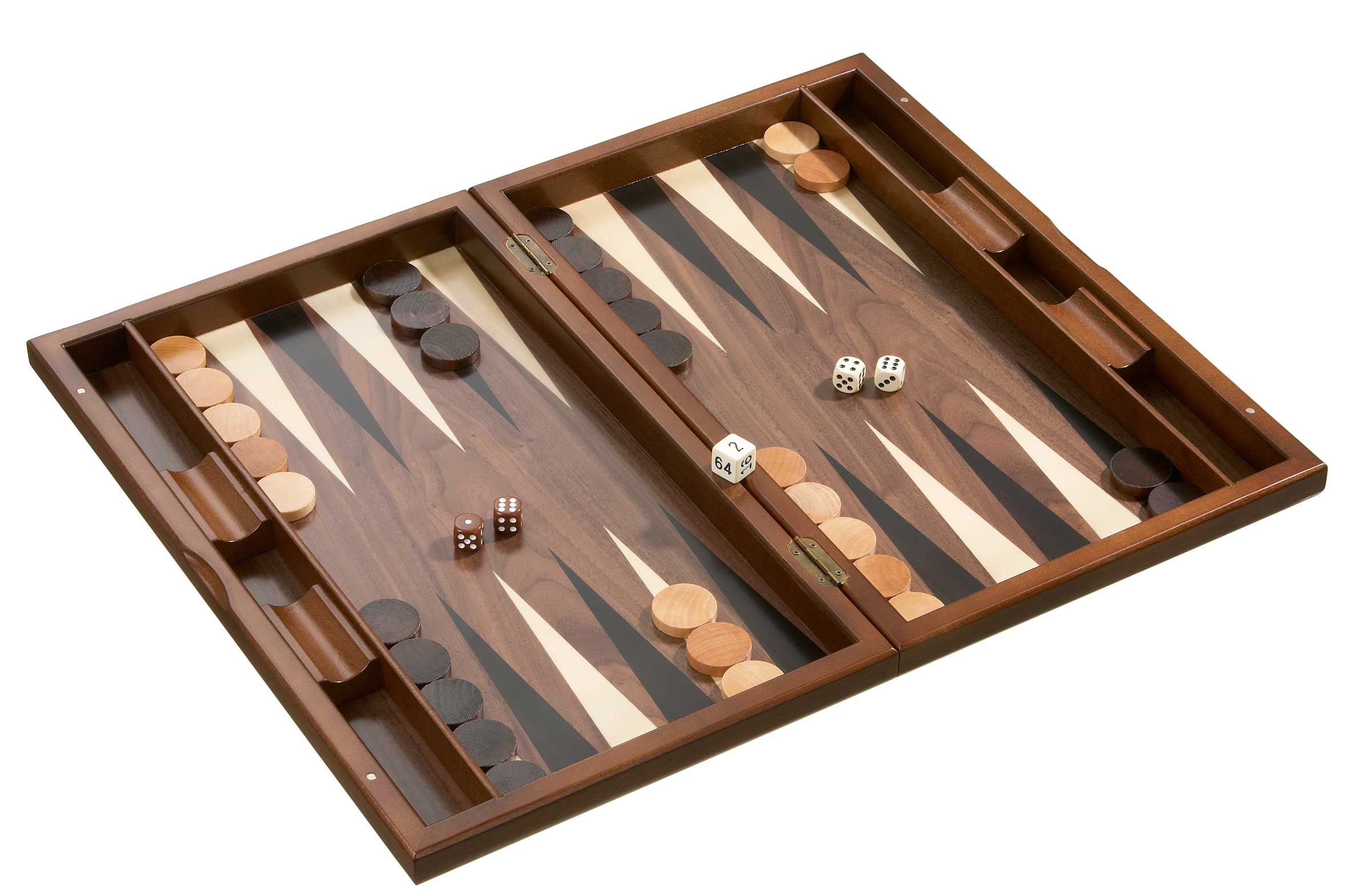 Schach Backgammon Dame Set, Feld 50 mm, Magnetverschluss