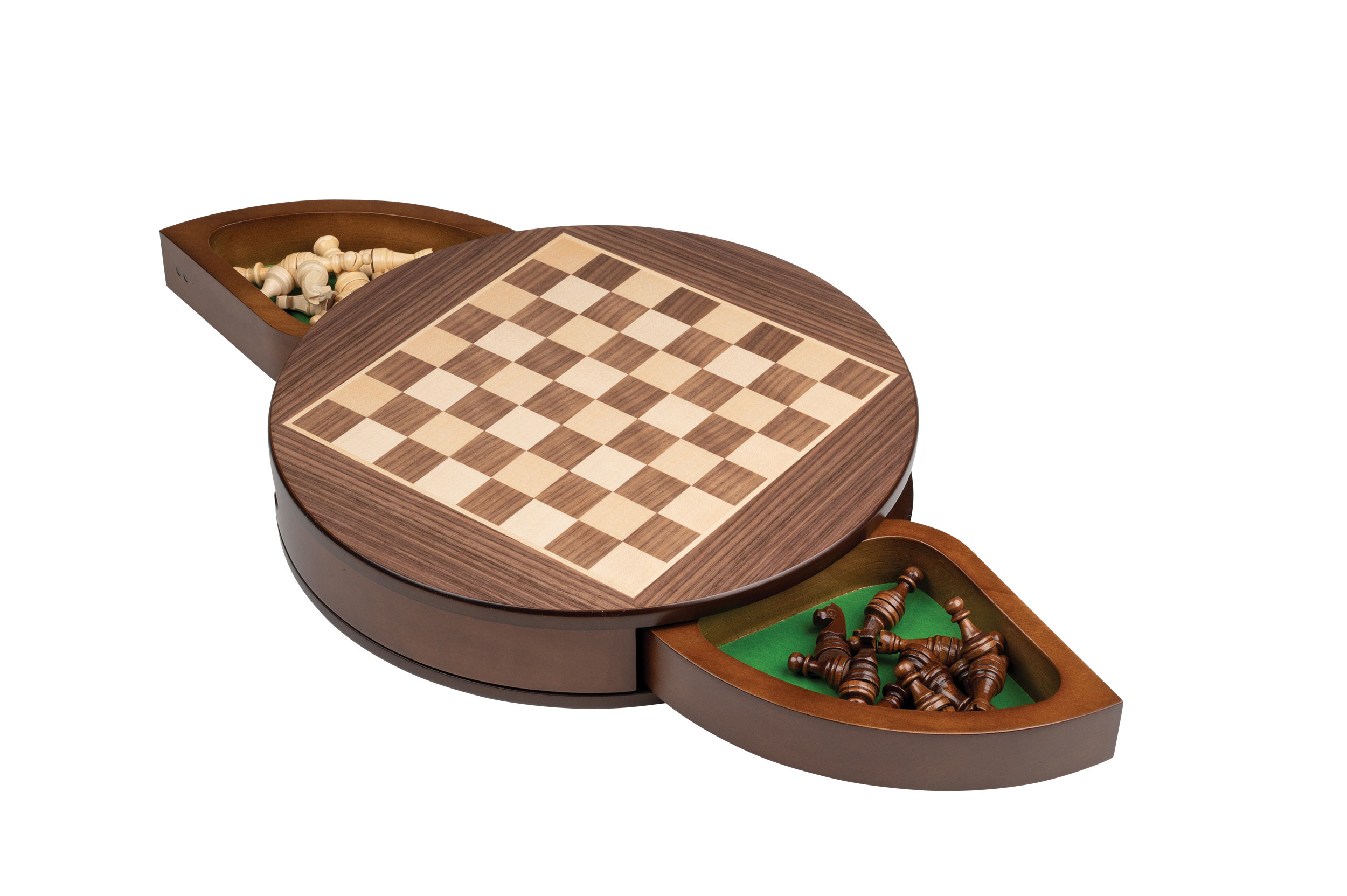 Chess cassette, rounded, field 25 mm, magnetic