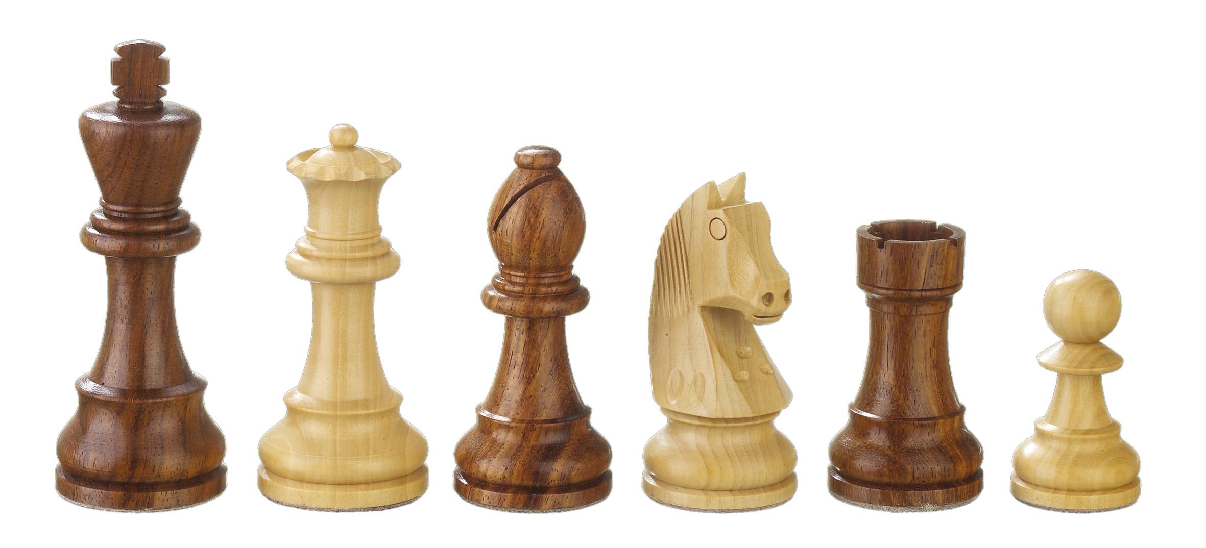 Schachfiguren Artus, Königshöhe 90 mm, in Set-Up Box