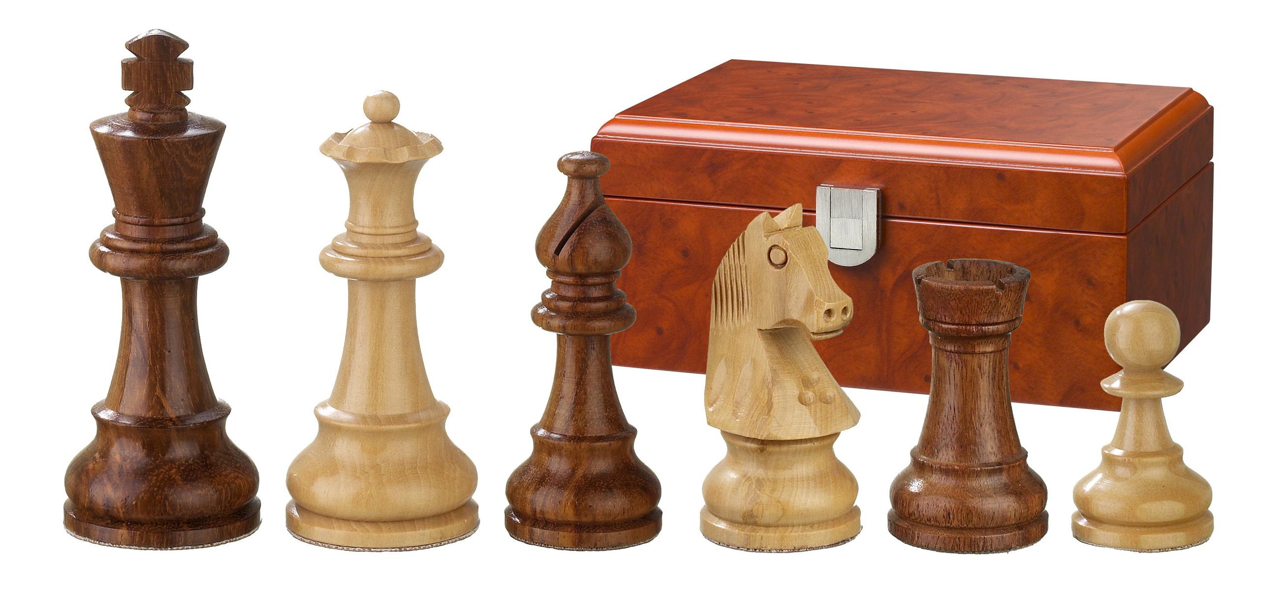 Schachfiguren Sigismund, Königshöhe 78 mm, in Holzbox