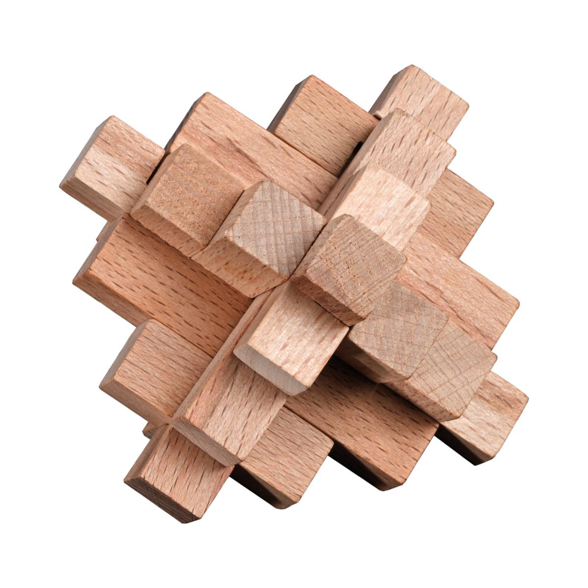 Puzzleset, number two, beech, 4 brainteasers