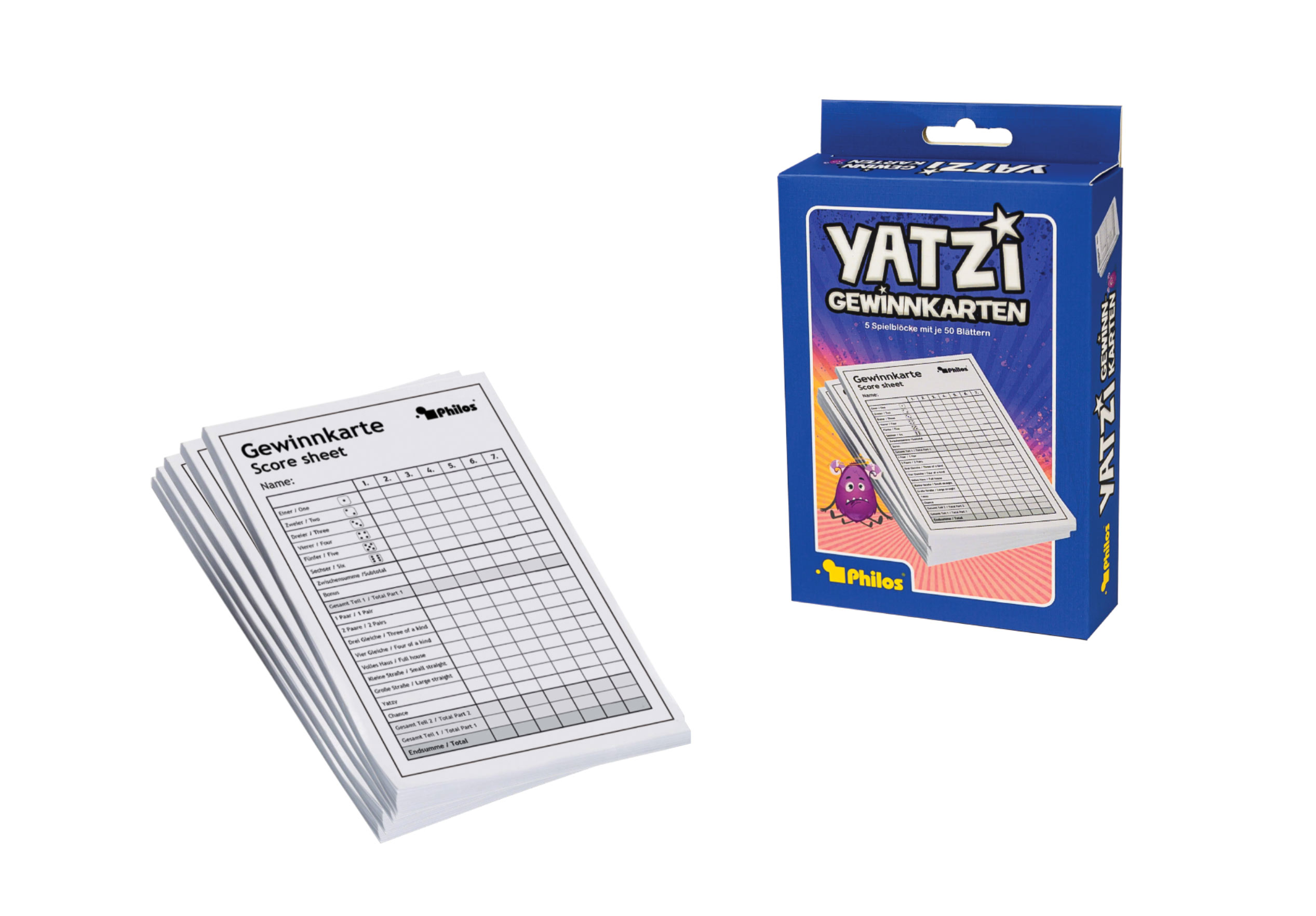 Yatzy, 5 playing blocks