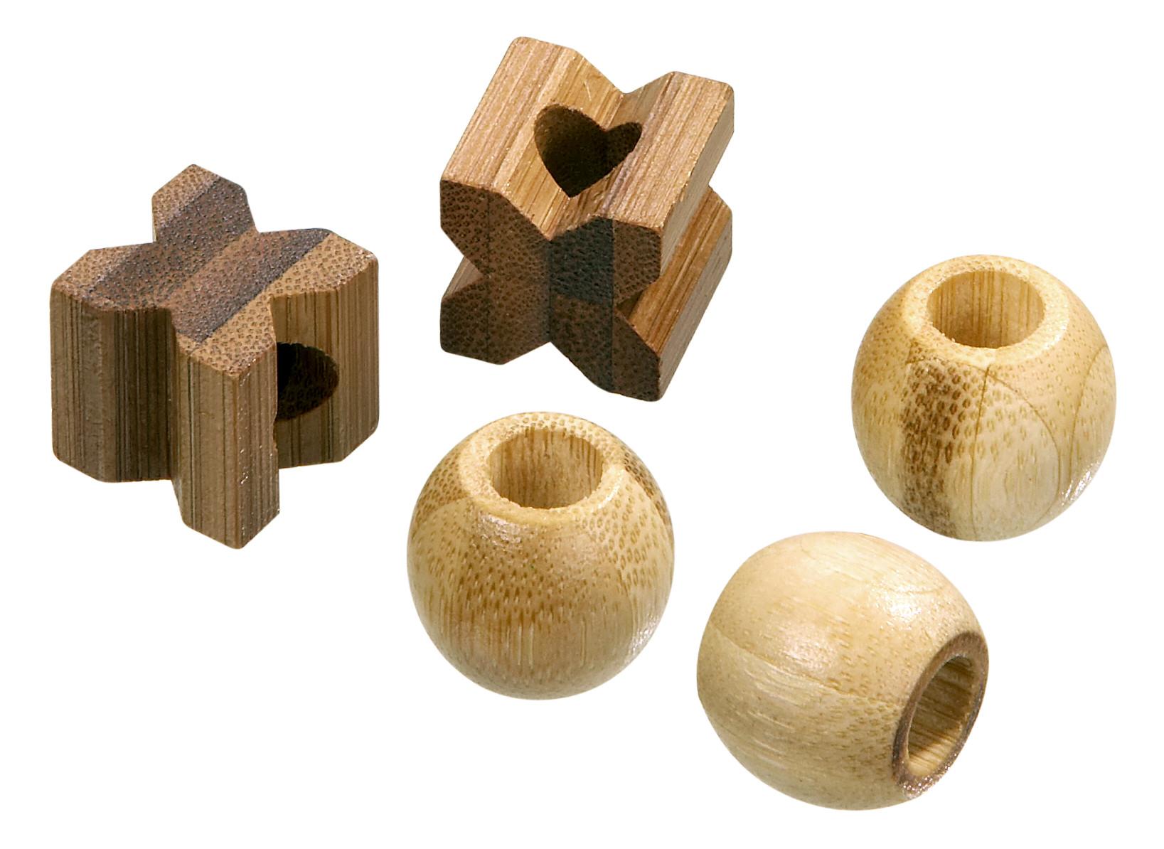 Tic Tac Toe, 3D, Bambus