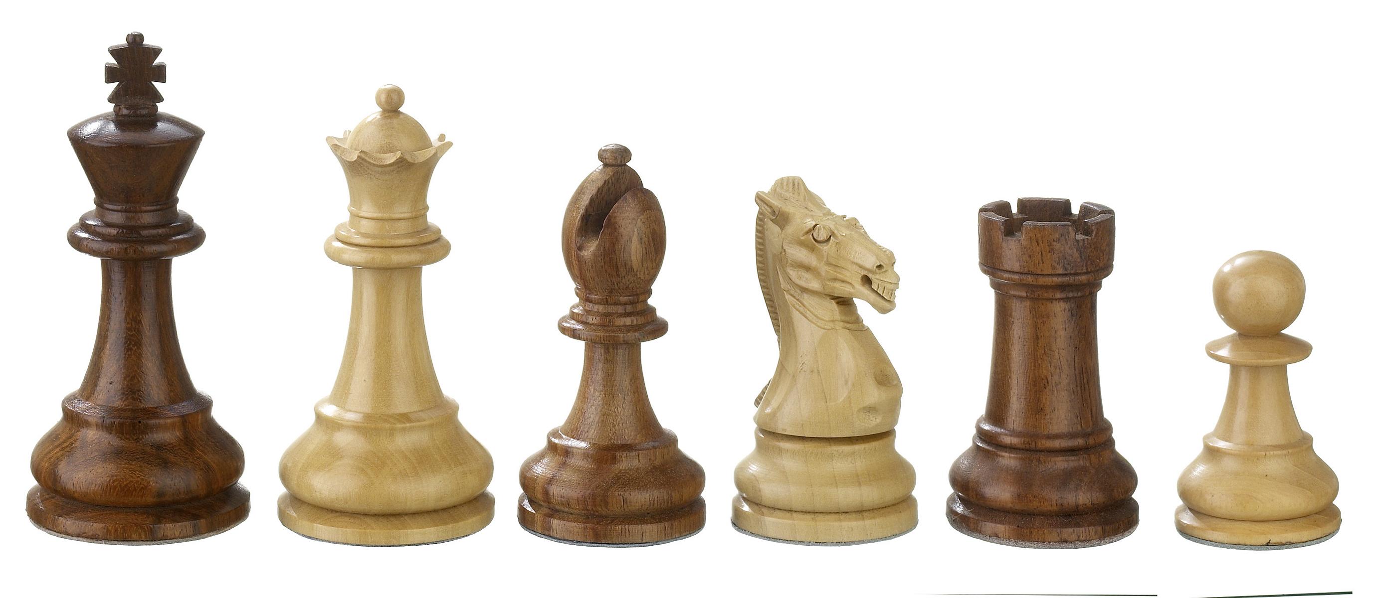 Schachfiguren Karl der Große, Königshöhe 95 mm, in Holzbox