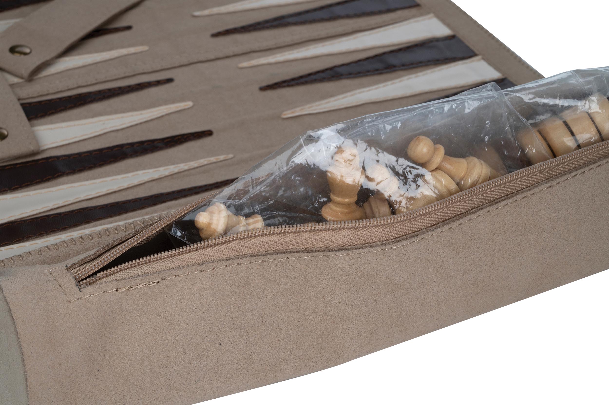 Chess Backgammon Checkers Set, travel, imitation leather, field 28 mm, magnetic