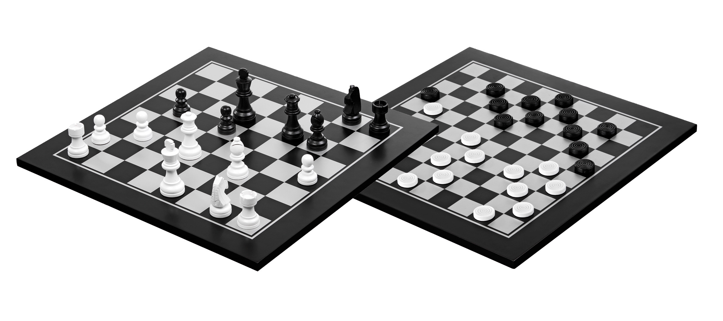 Schach Dame Set, schwarz, Feld 40 mm