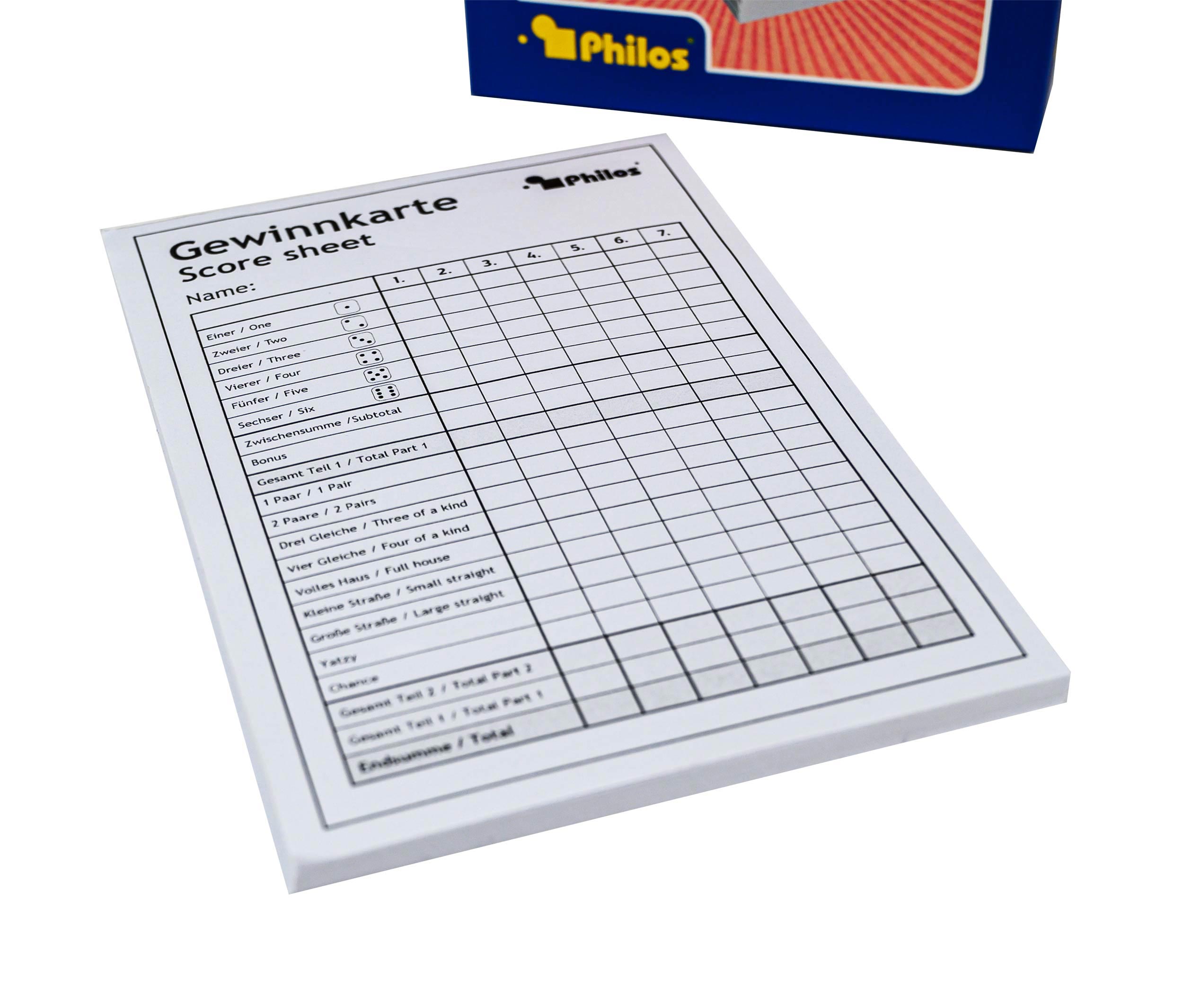 Yatzy, 5 playing blocks