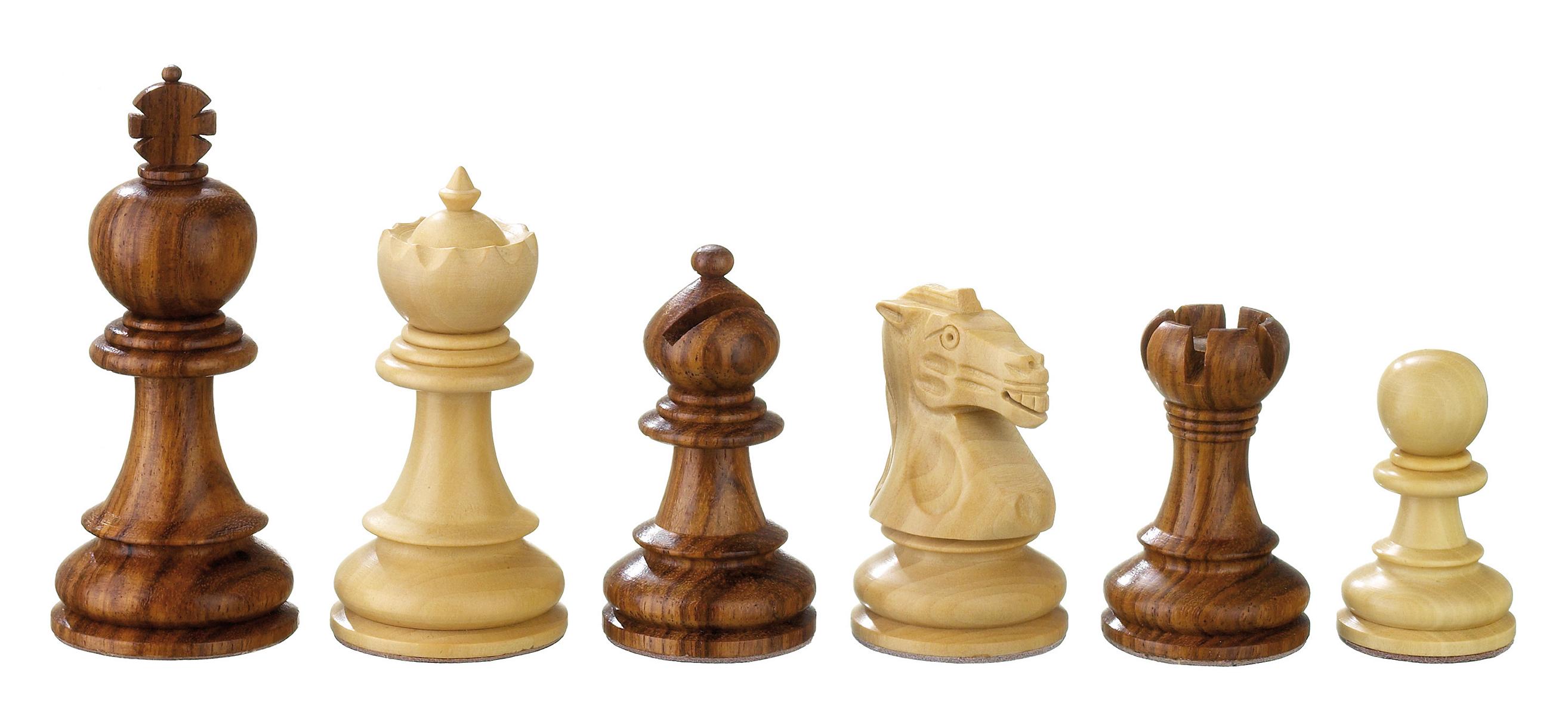 Schachfiguren Valerian, Königshöhe 90 mm, in Set-Up Box