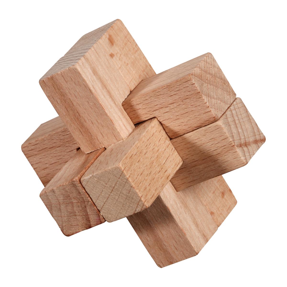 Puzzleset, number two, beech, 4 brainteasers