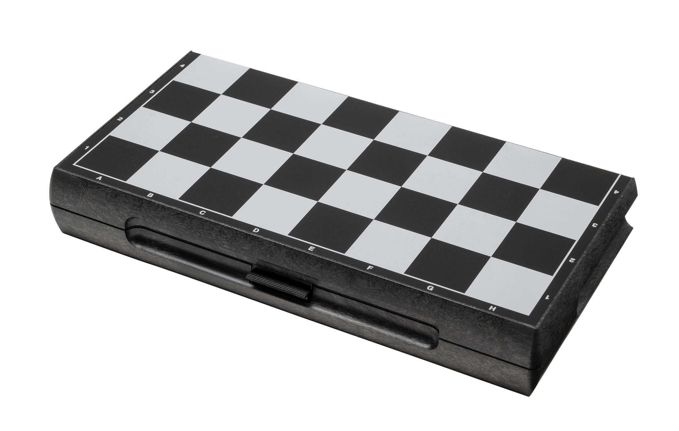 Chess cassette, plastic, field 28 mm, with numbers and letters, magnetic