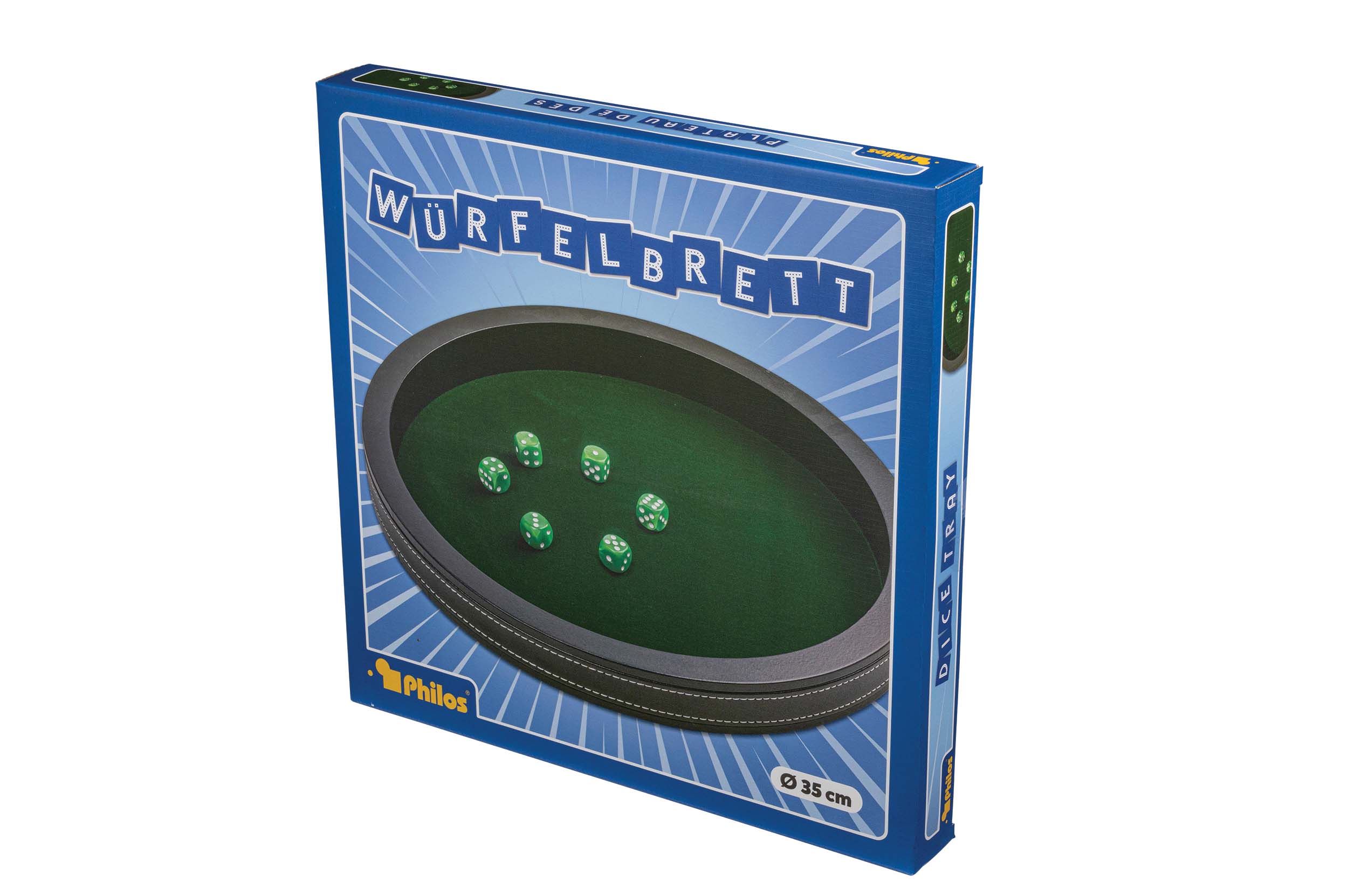 Dice Tray, large, imitation leather, 350 mm