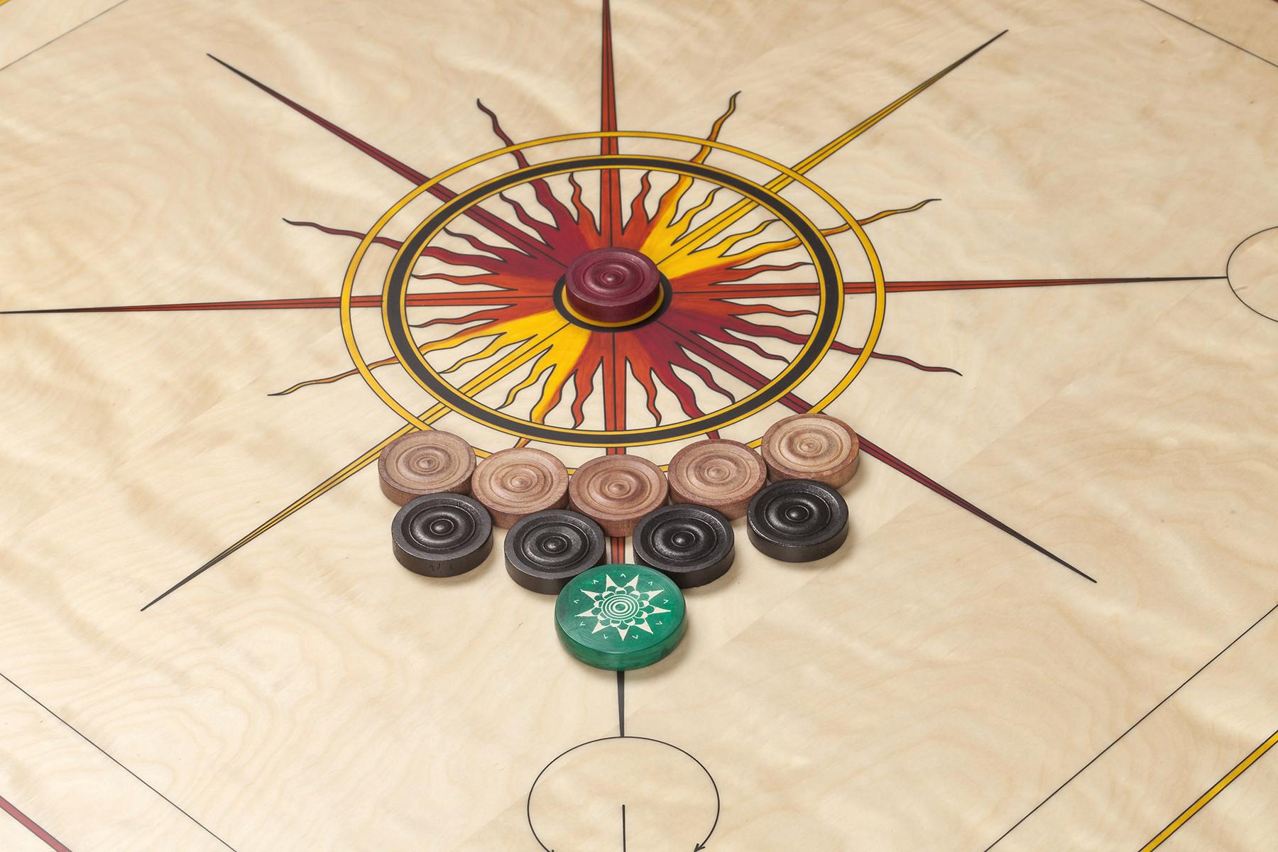 Carrom Superior, rot orange gelb