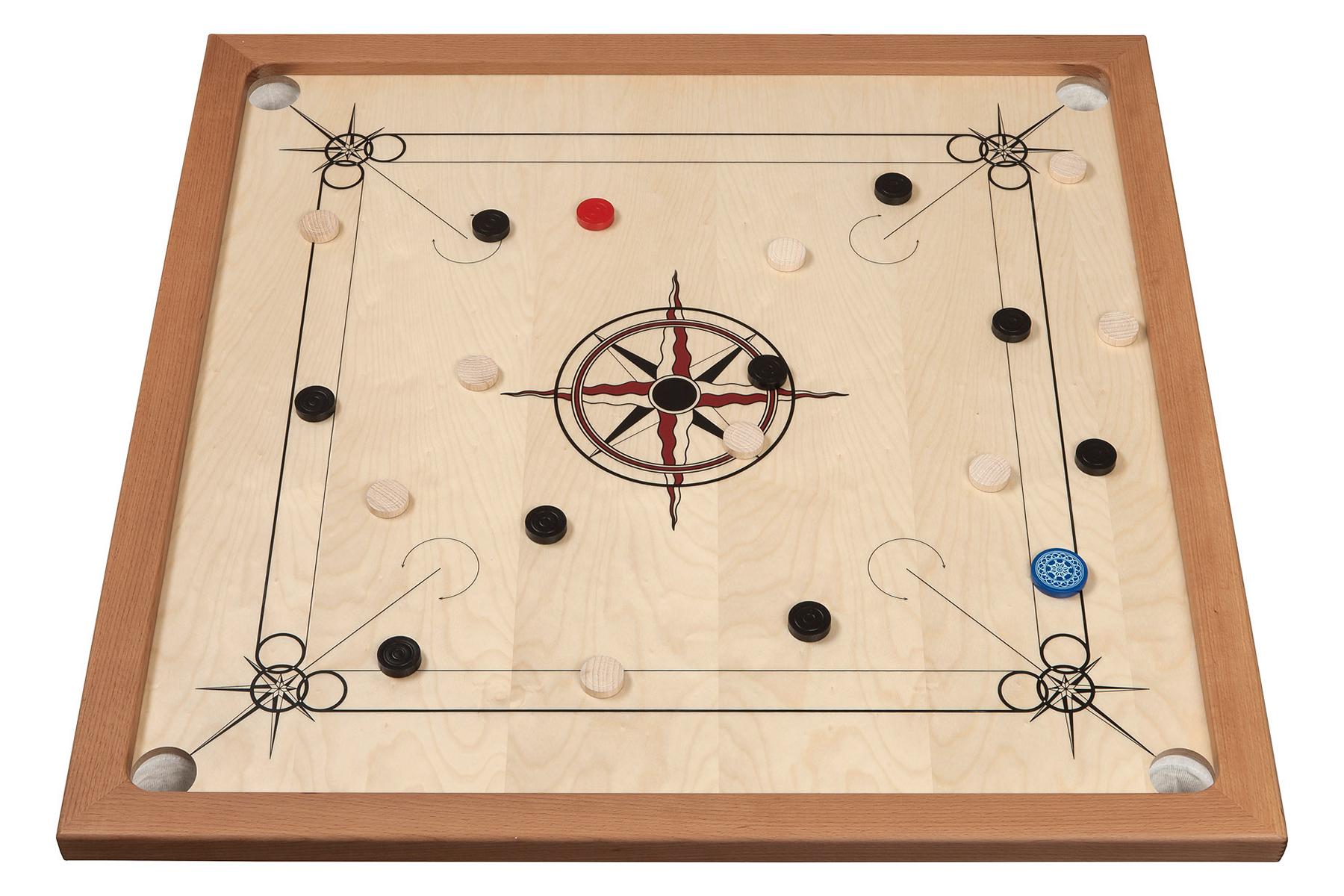 Carrom Standard, schwarz rot