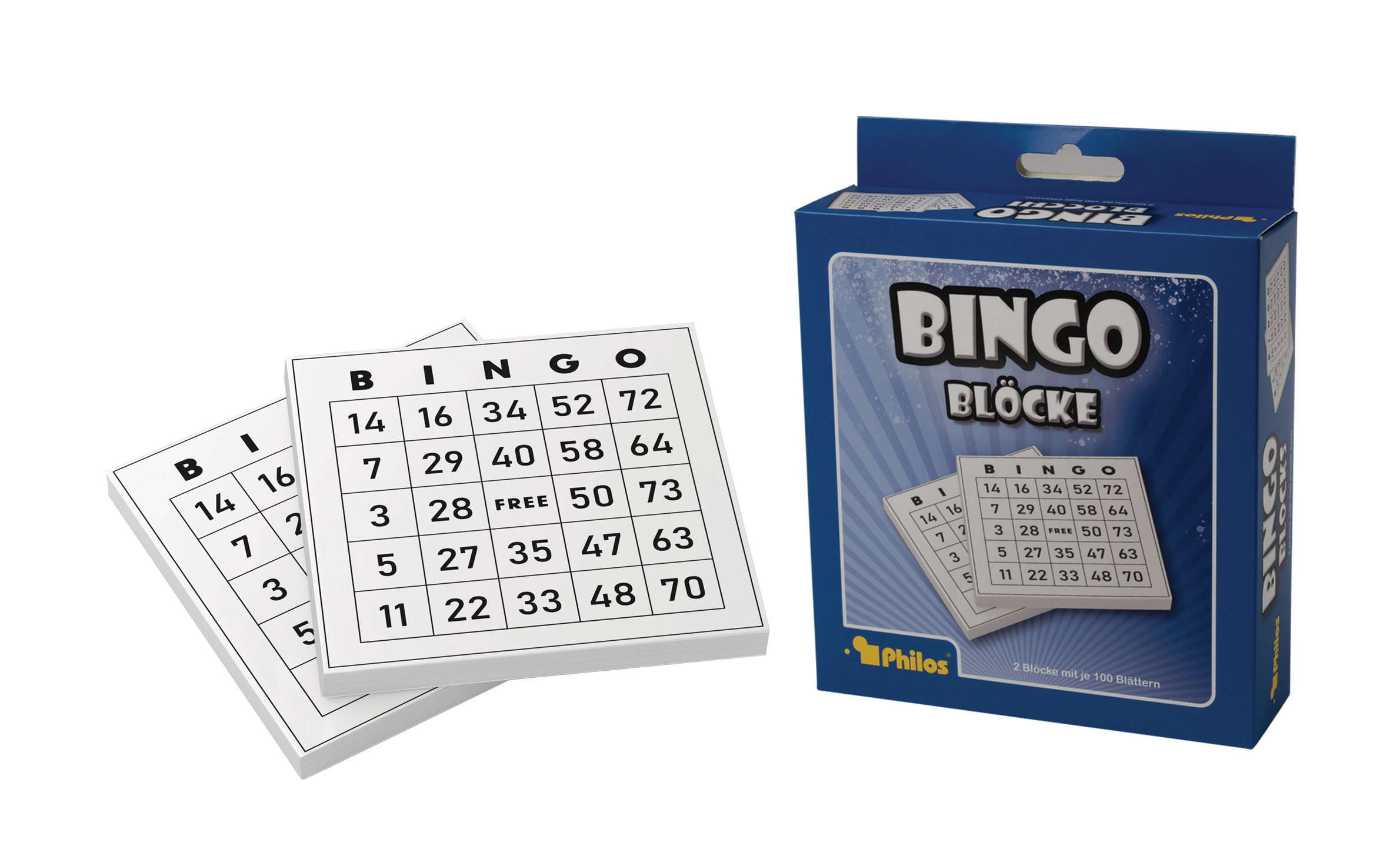 Bingo pads, 2 pieces with 100 sheets each