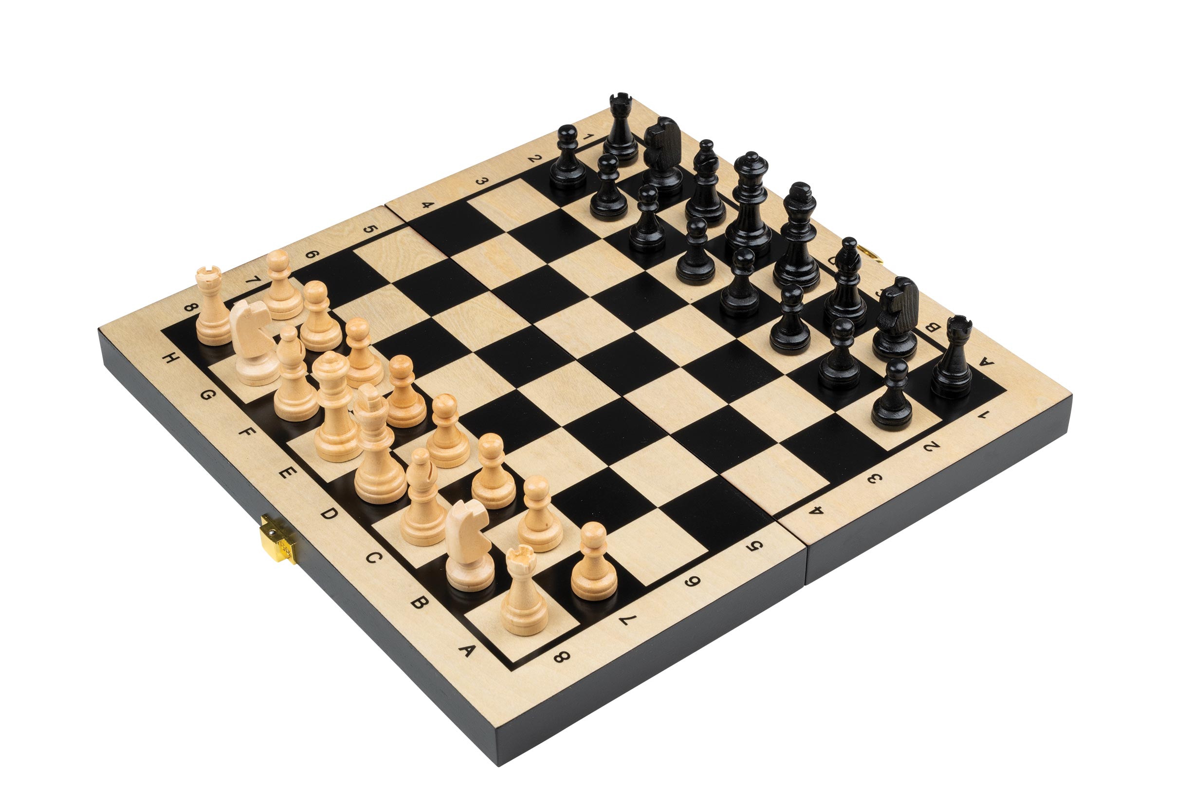 Chess Backgammon Checkers Set, travel, field 30 mm