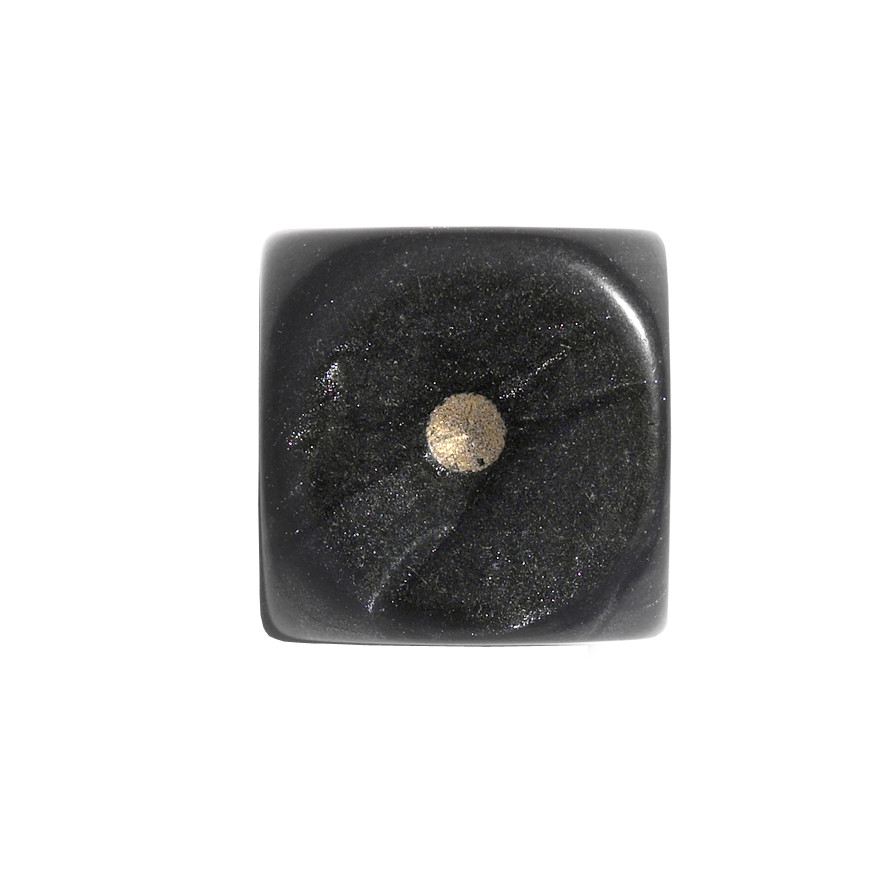 Würfel, 12 mm pearl, schwarz, 36er Beutel