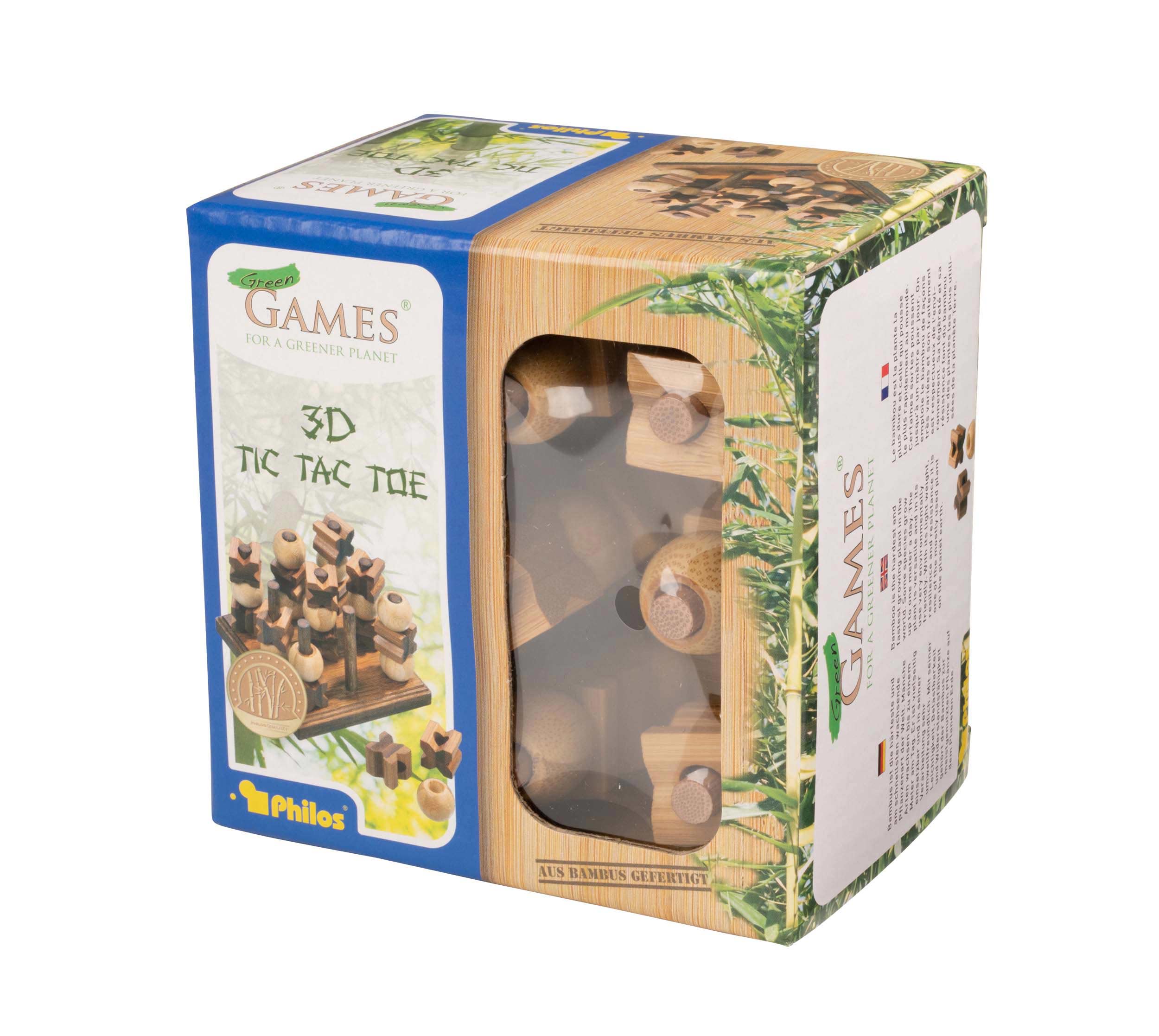 Tic Tac Toe, 3D, bamboo