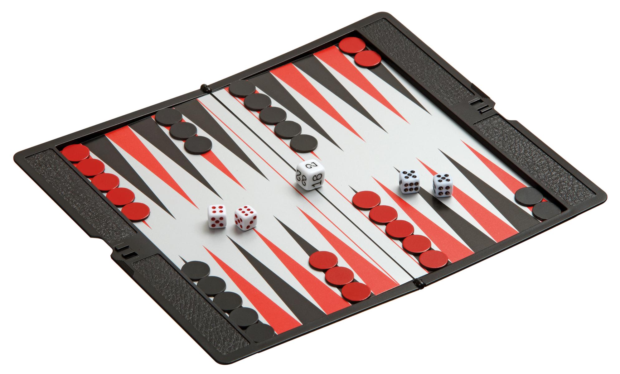 Backgammon, Kunststoff, Reisespiel, magnetisch