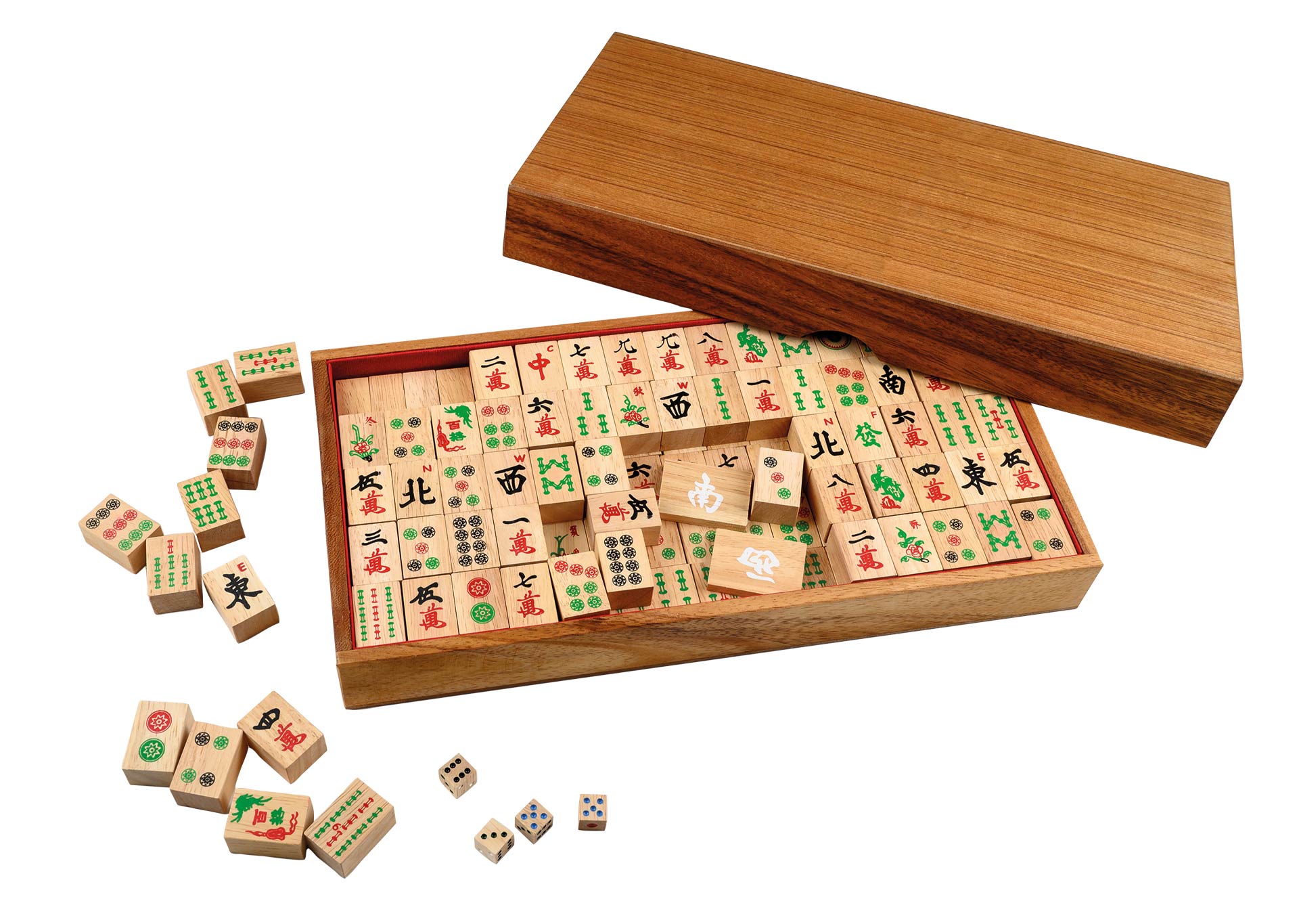 Mah Jongg, made of wood, without arabic numbers