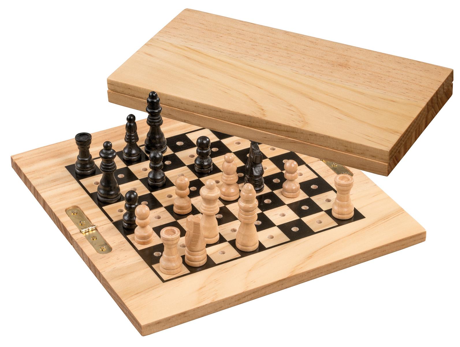 Schach, Mini-Steckspiel, klappbar, Feld 19 mm