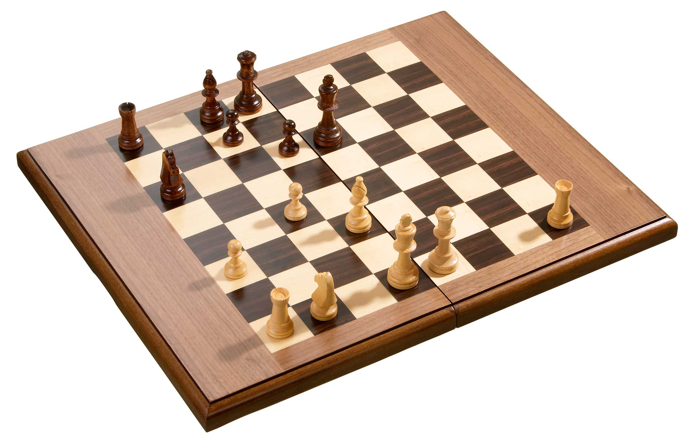 Schach Backgammon Dame Set, Feld 50 mm, Magnetverschluss