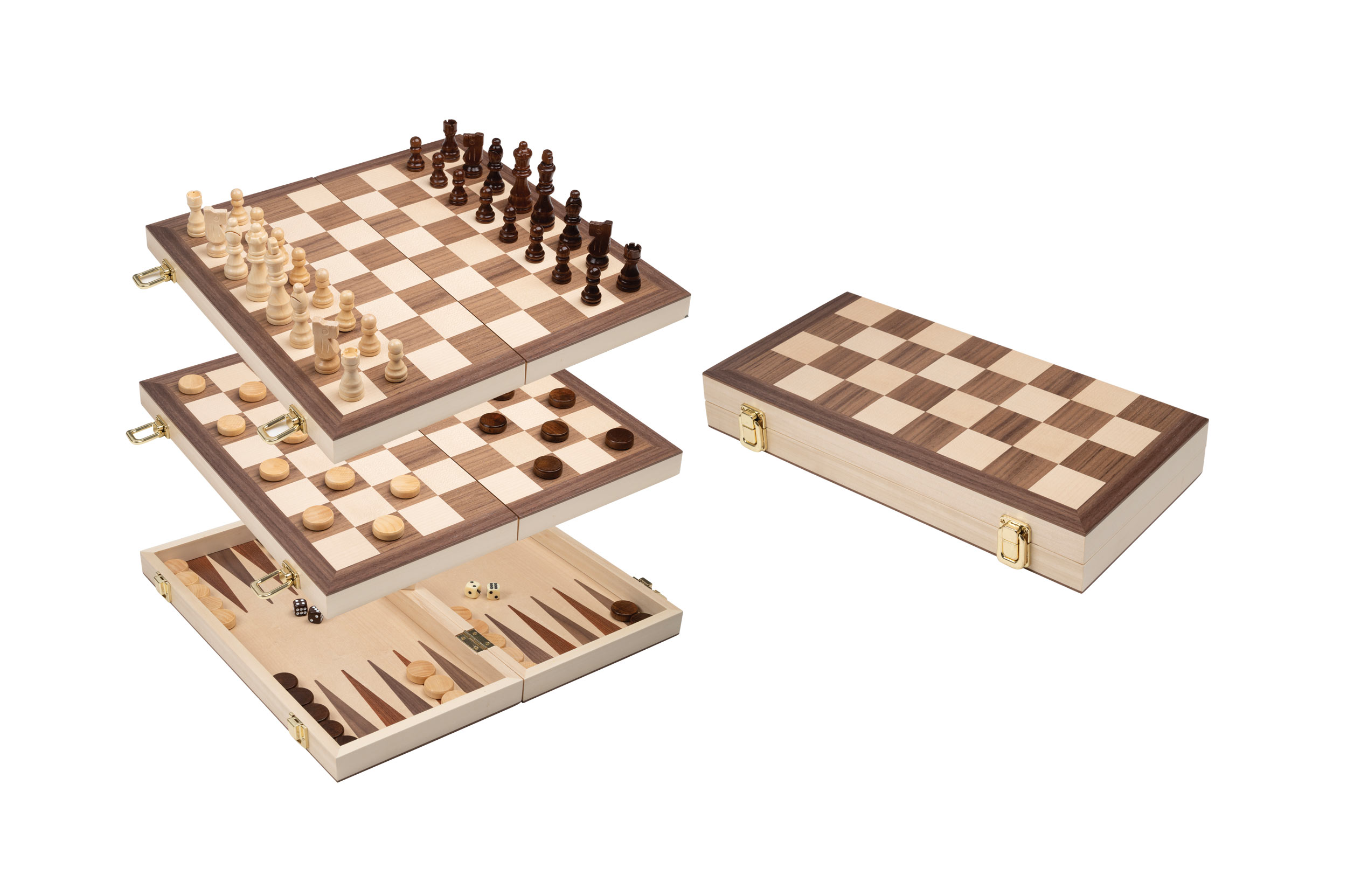 Schach Backgammon Dame Set, Feld 40 mm