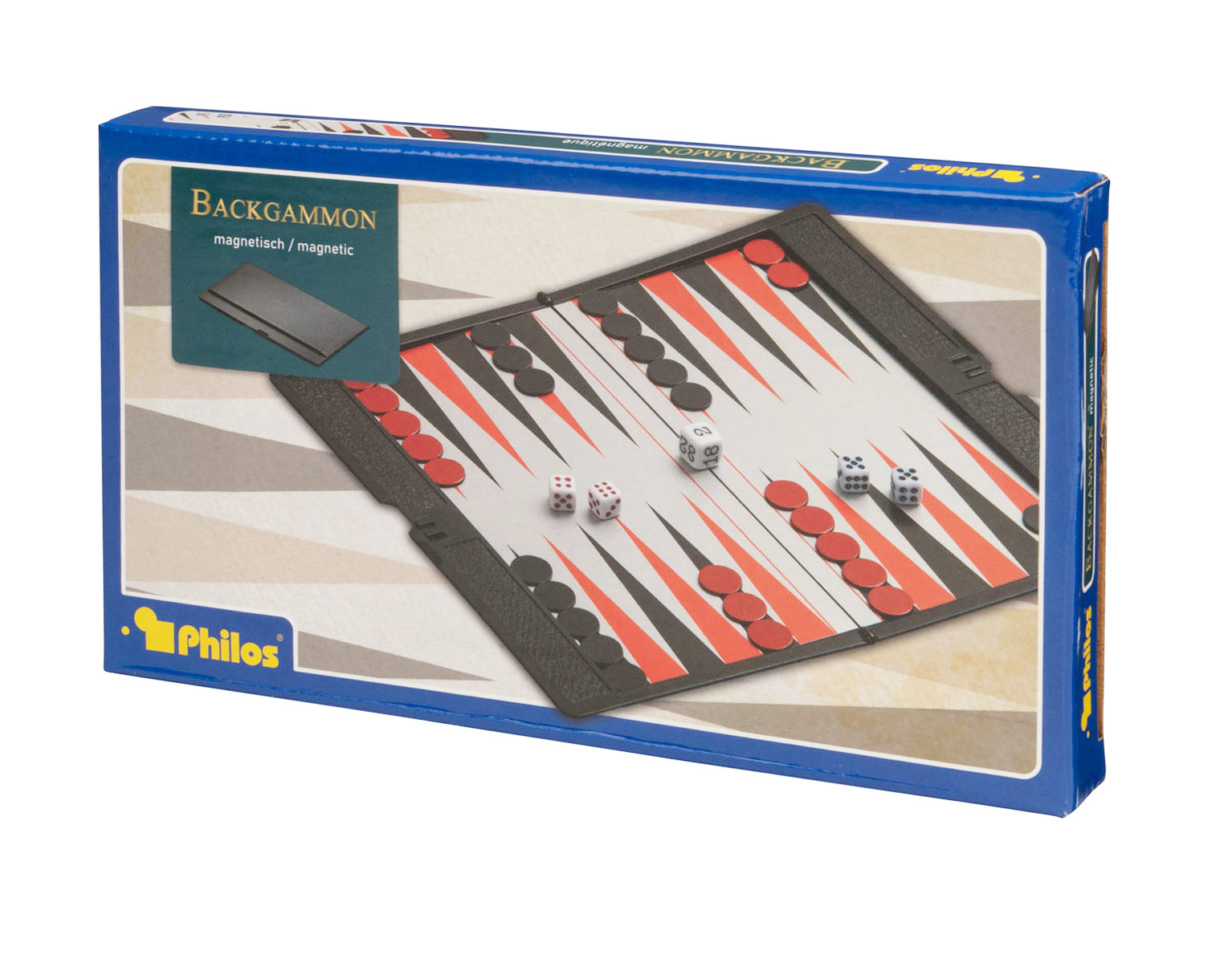 Backgammon, Kunststoff, Reisespiel, magnetisch