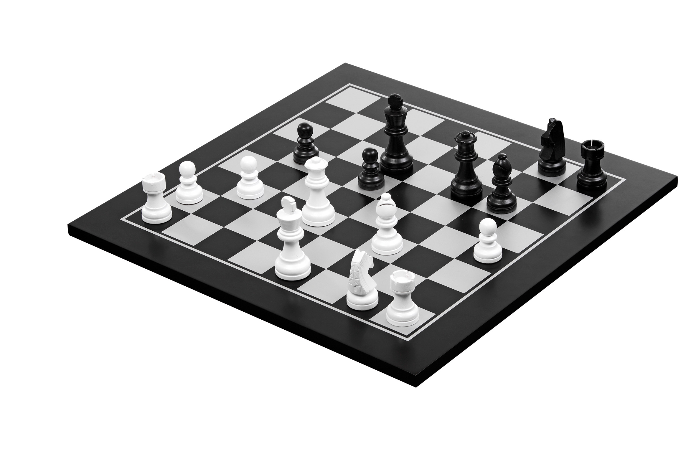 Schach Dame Set, schwarz, Feld 40 mm