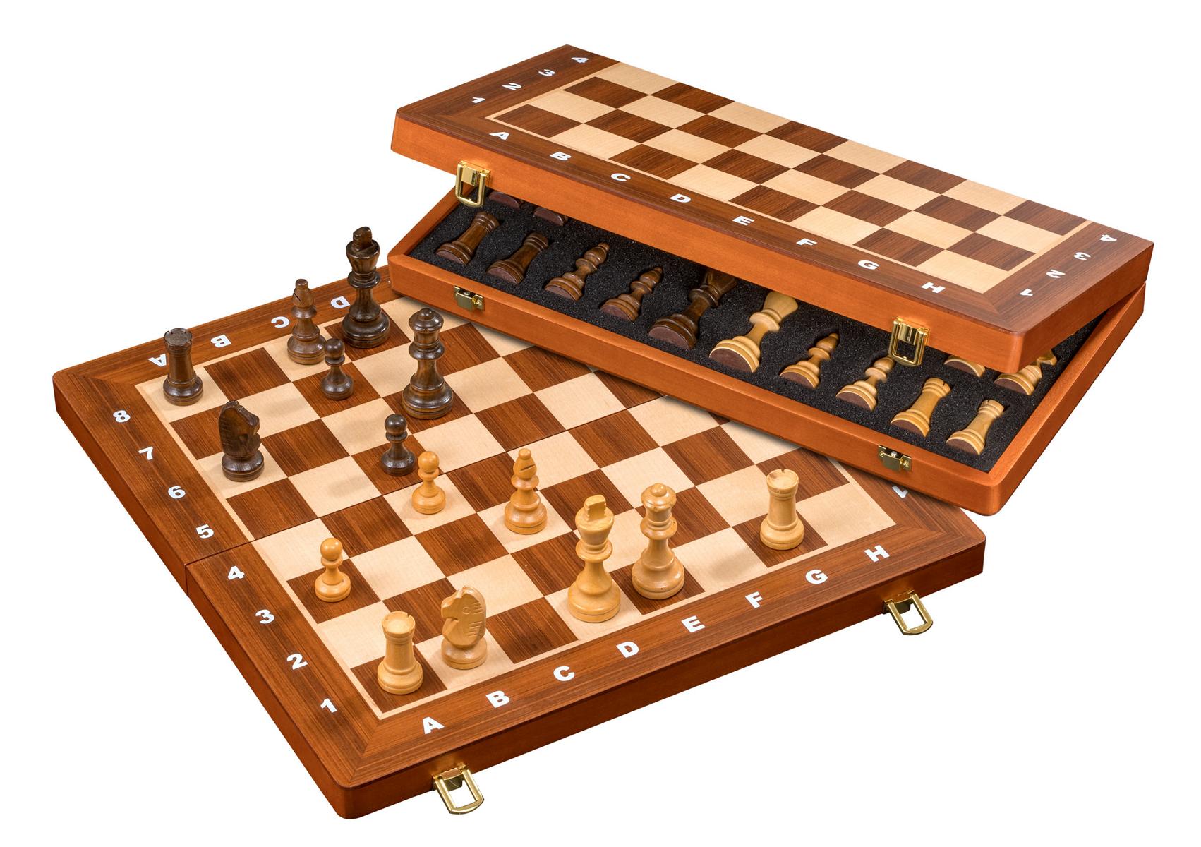 Chess cassette DE Luxe, field 40 mm, with numbers and letters