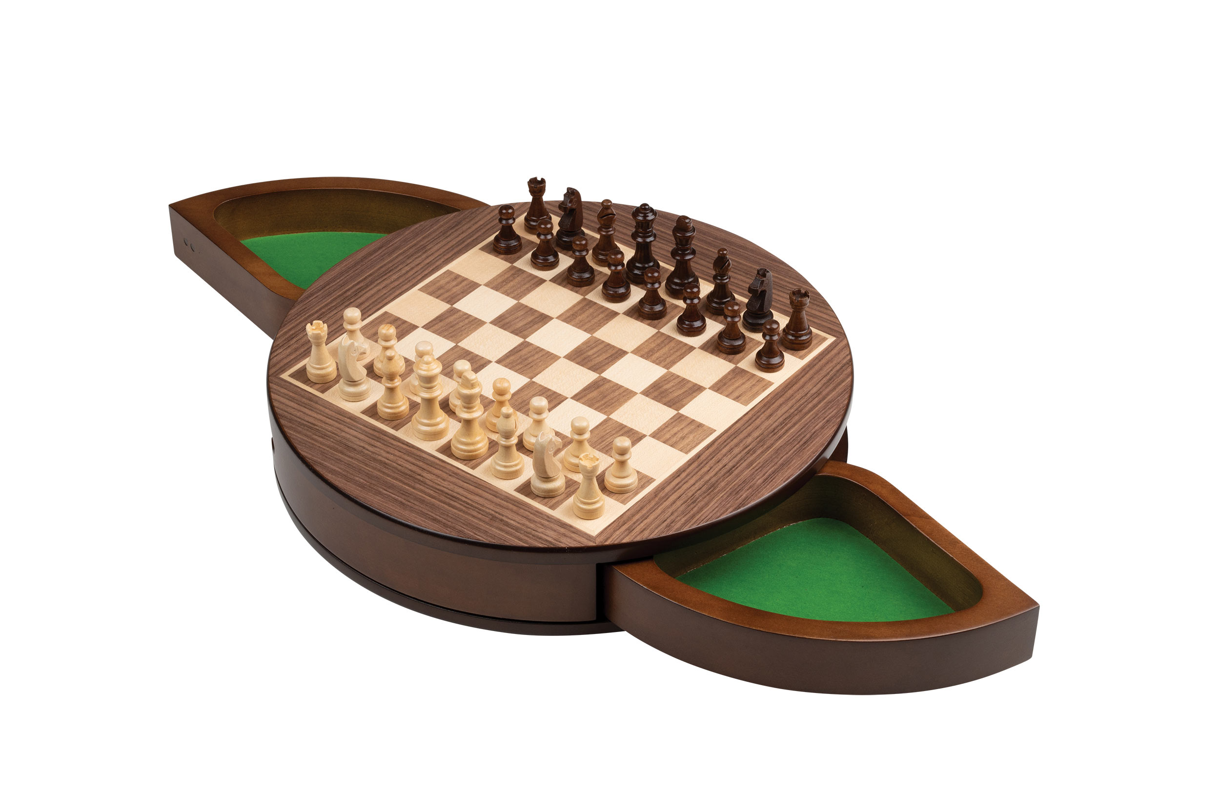 Chess cassette, rounded, field 25 mm, magnetic