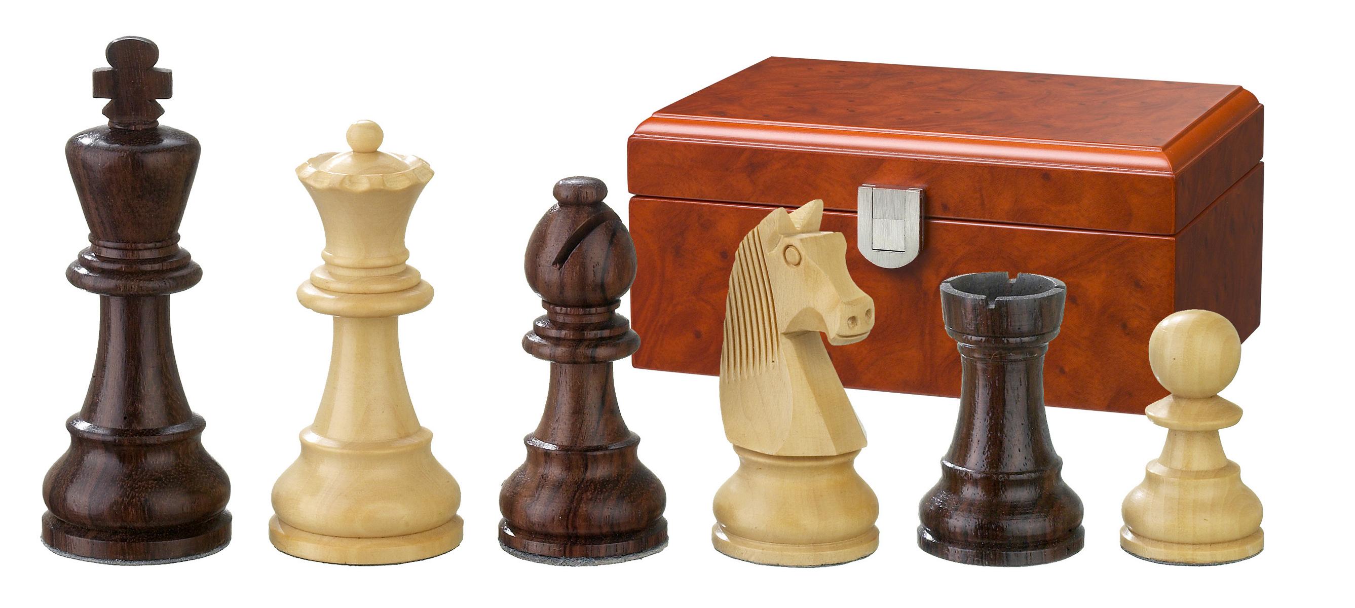 Schachfiguren Barbarossa, Königshöhe 65 mm, in Holzbox