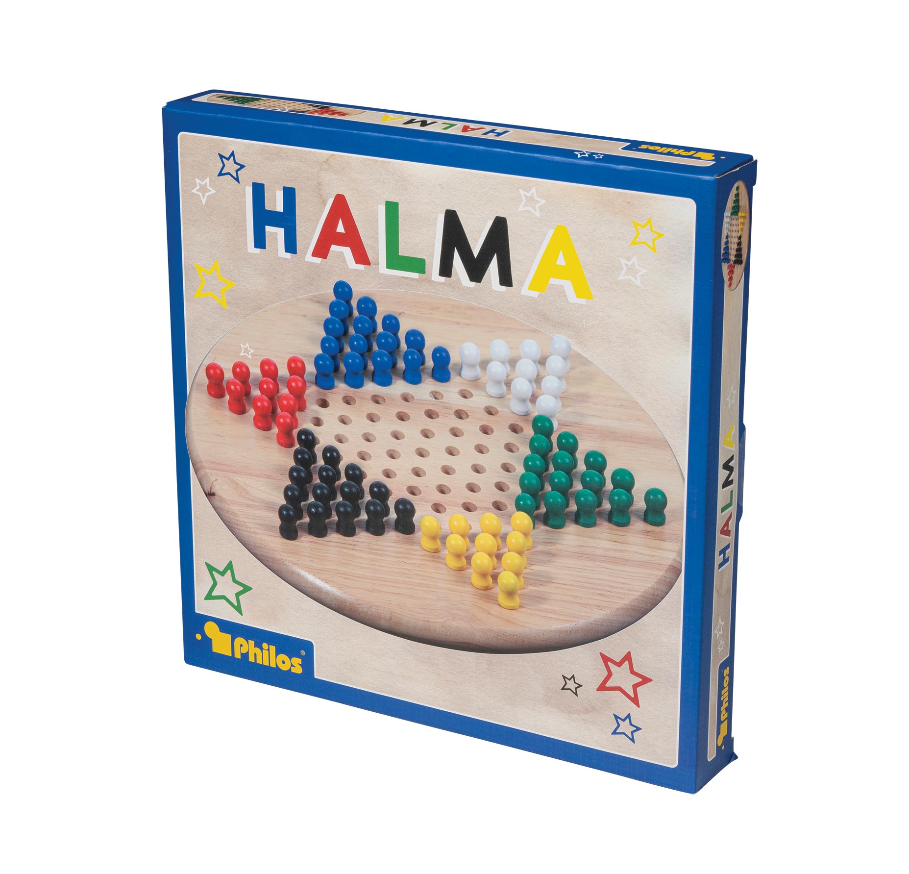 Chinese Checkers, round, hevea wood