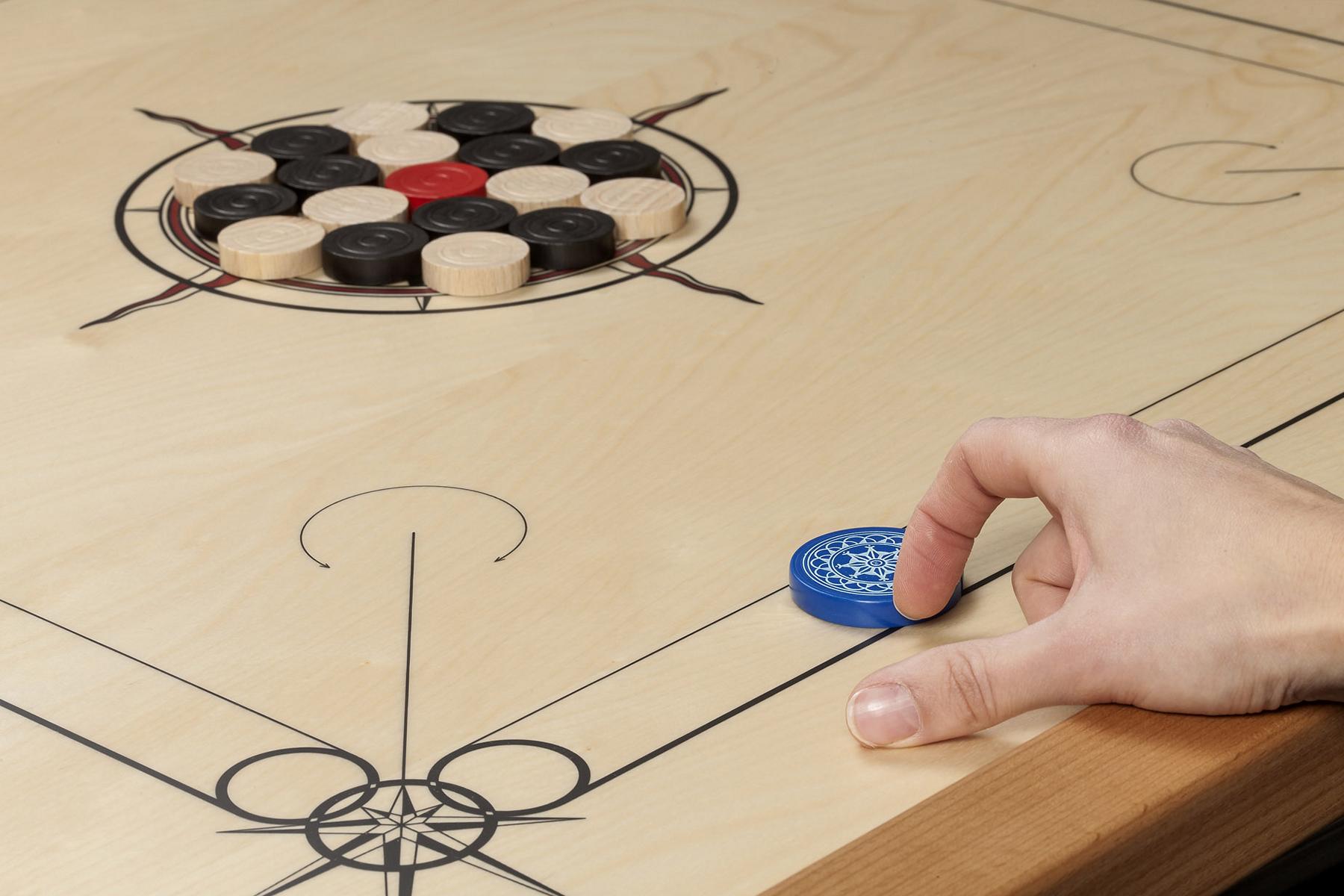 Carrom Standard, schwarz rot