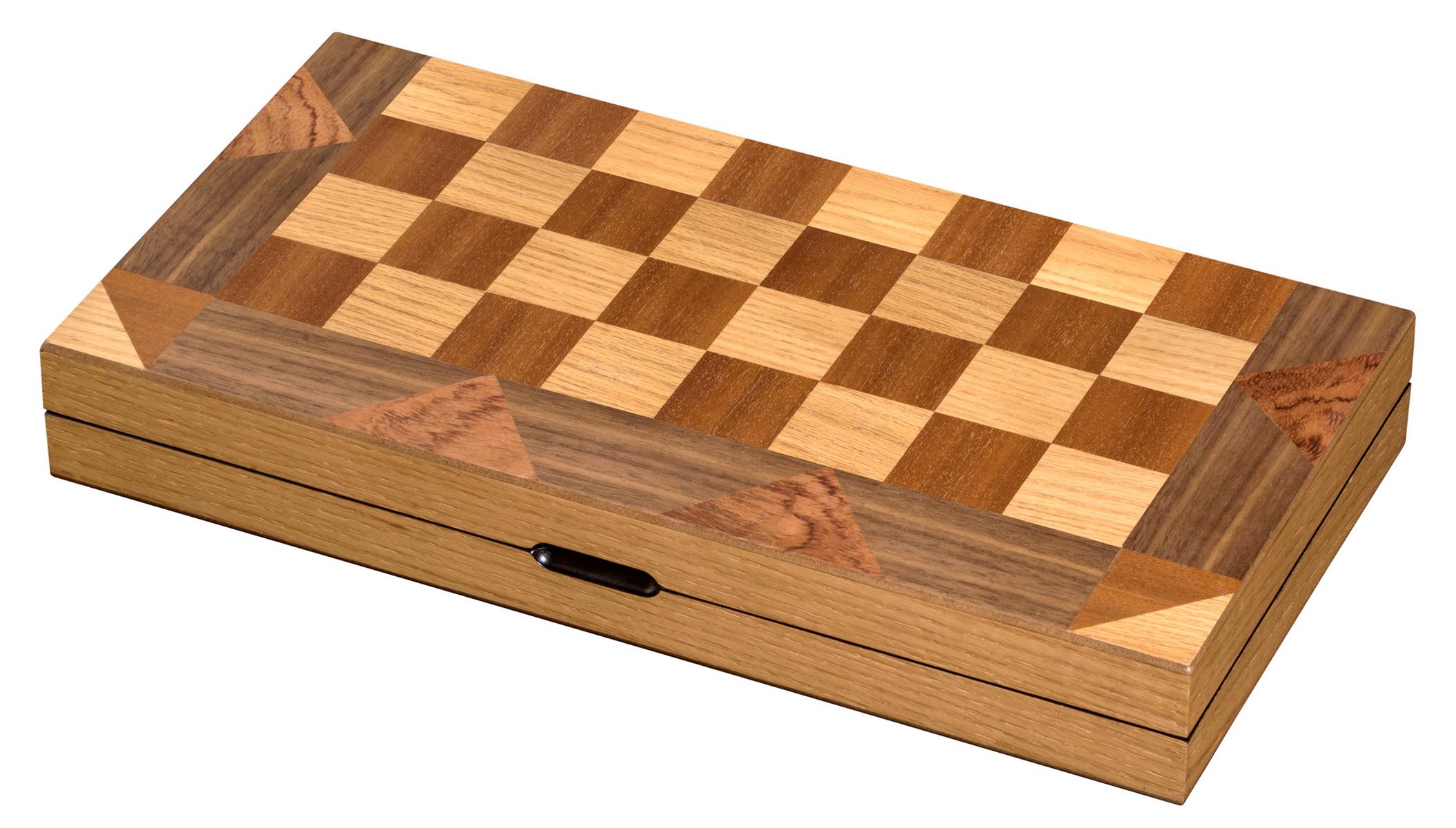 Schach Backgammon Dame Set, Feld 43 mm