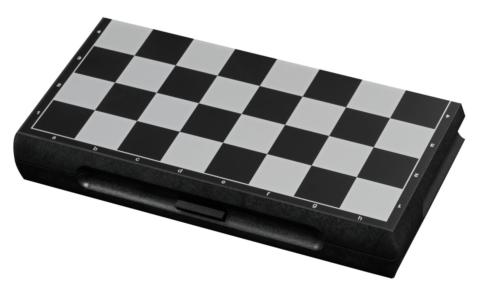 Schachkassette, Kunststoff, Feld 28 mm, mit Randbeschriftung, magnetisch