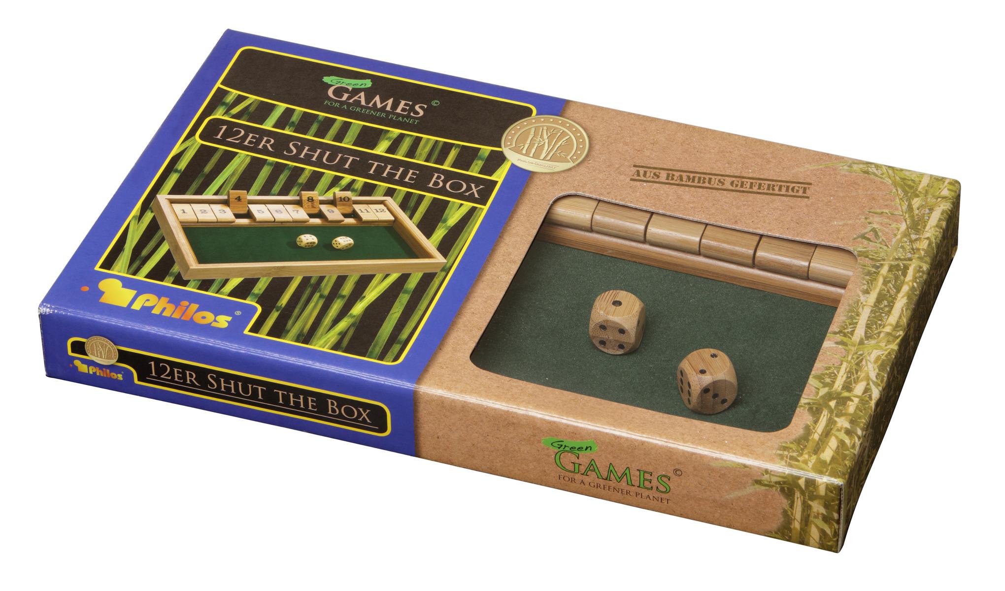 Shut The Box, 12 numbers, bamboo