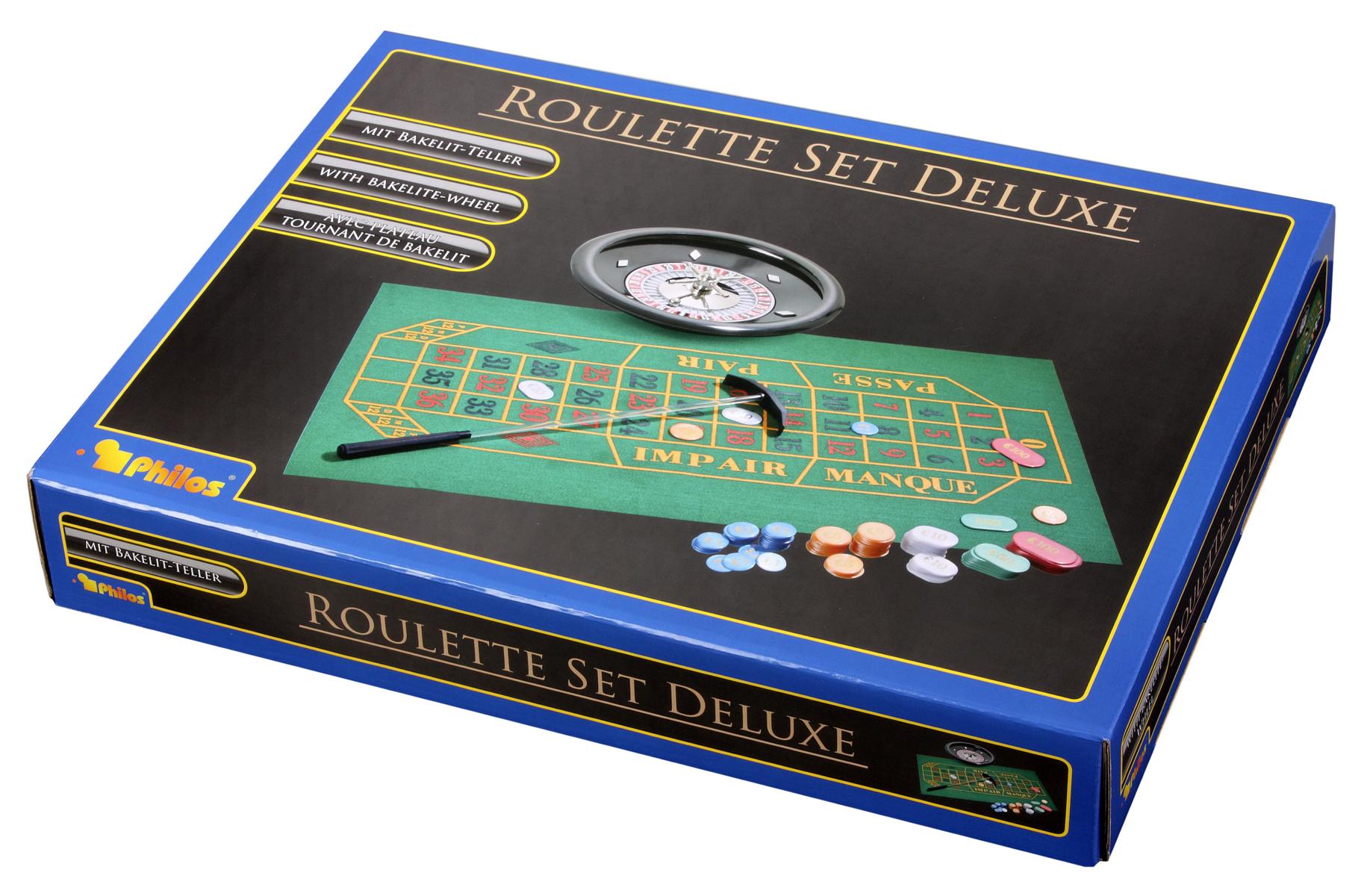 Roulette Set, Deluxe, mit Kunststoffteller