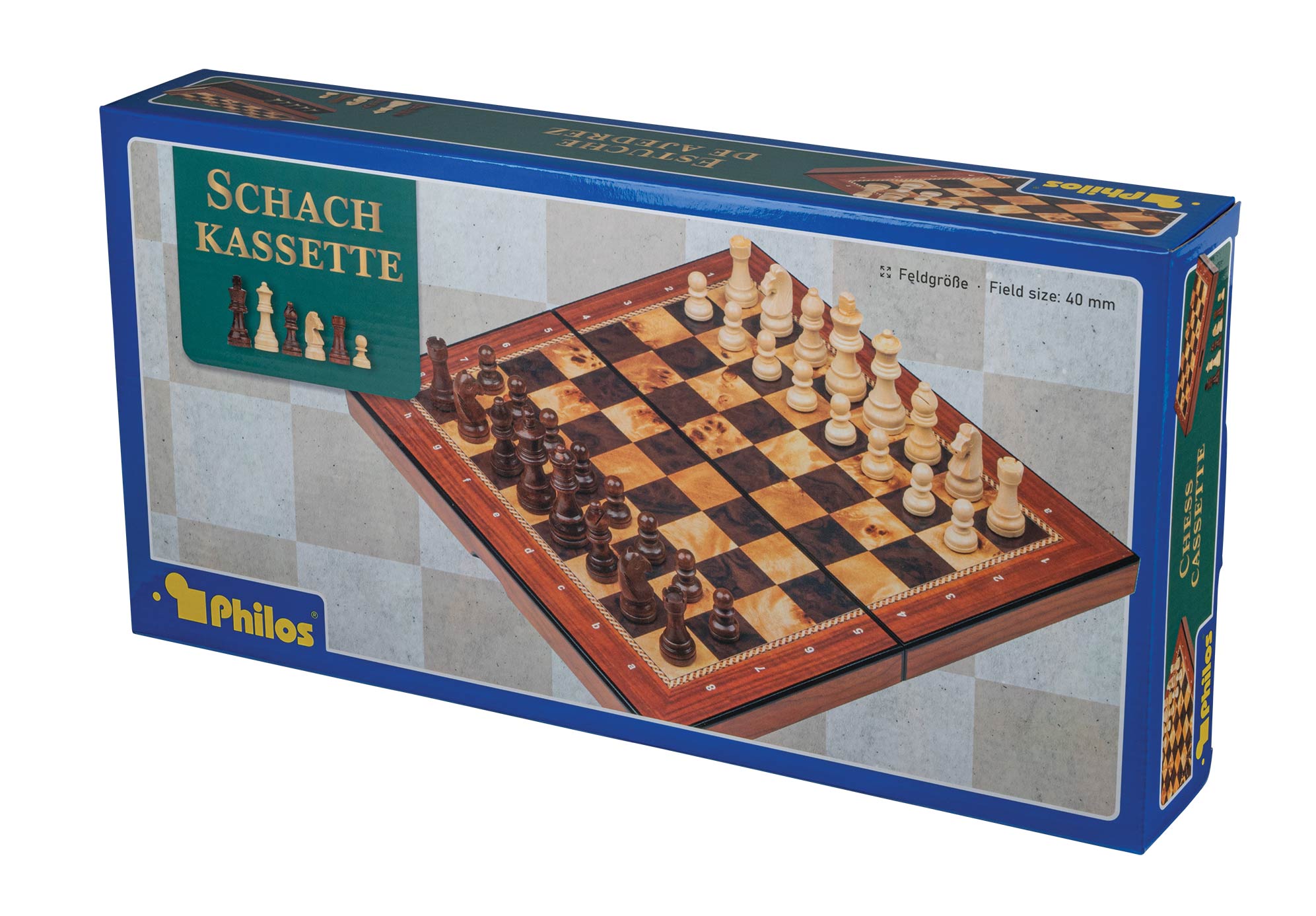 Chess cassette, field 40 mm, with numbers and letters