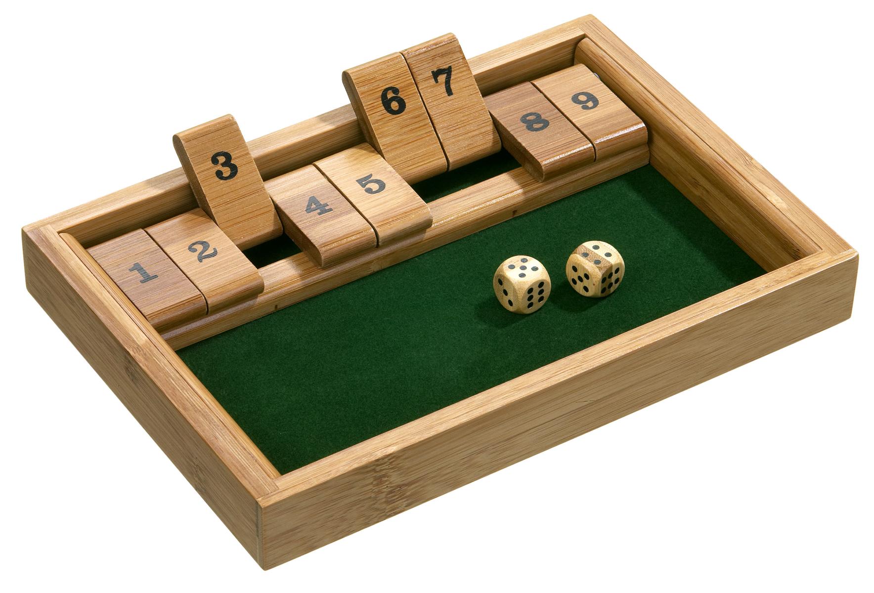 Shut The Box, 9er, Bambus